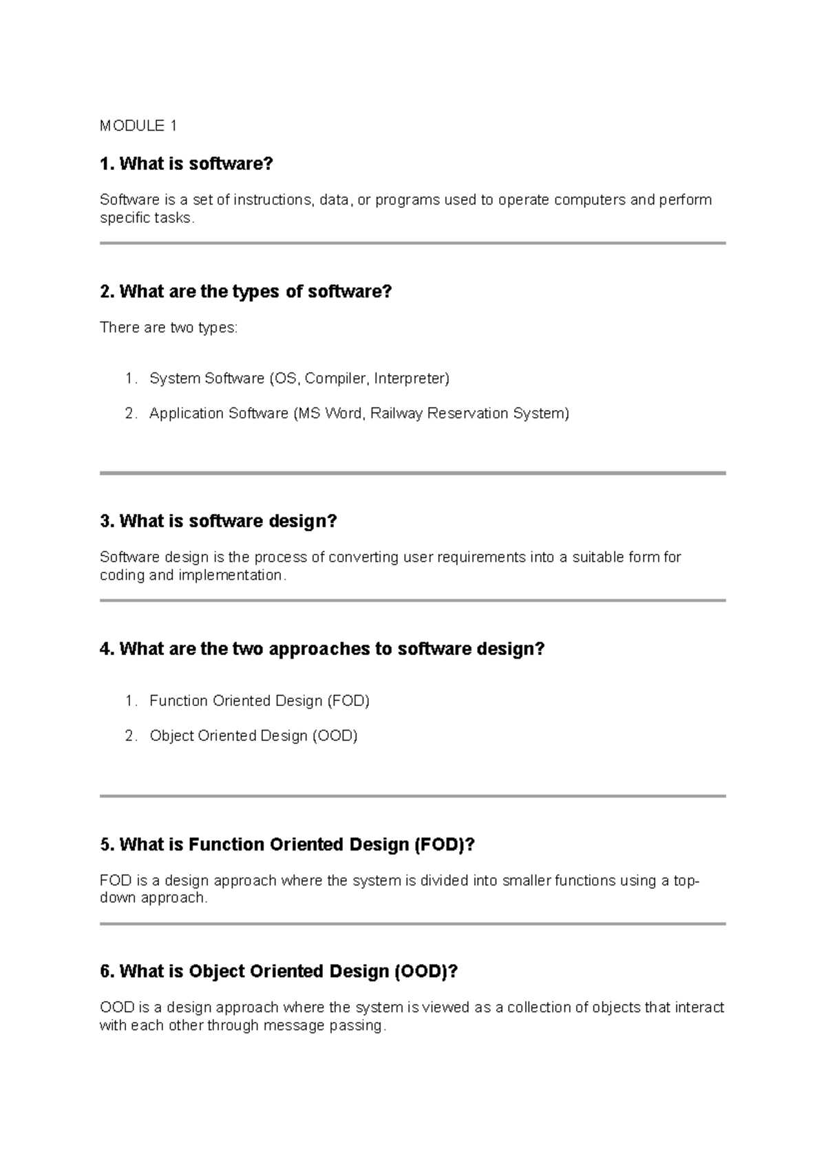OOPS Concepts Overview - CCV Module 1 Notes - Studocu