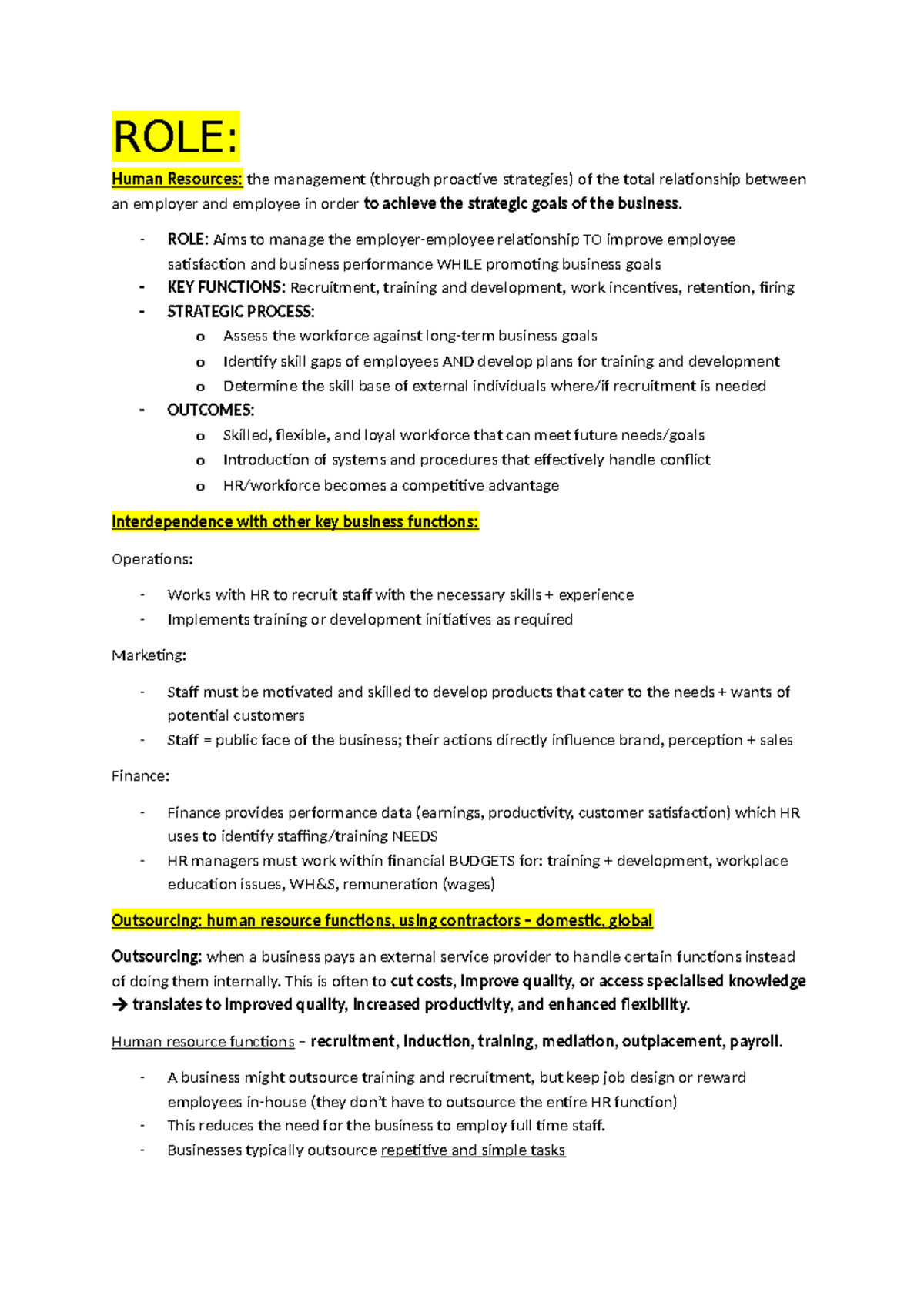 Human Resources (HR) Trial Notes: Strategies for Employee Management ...