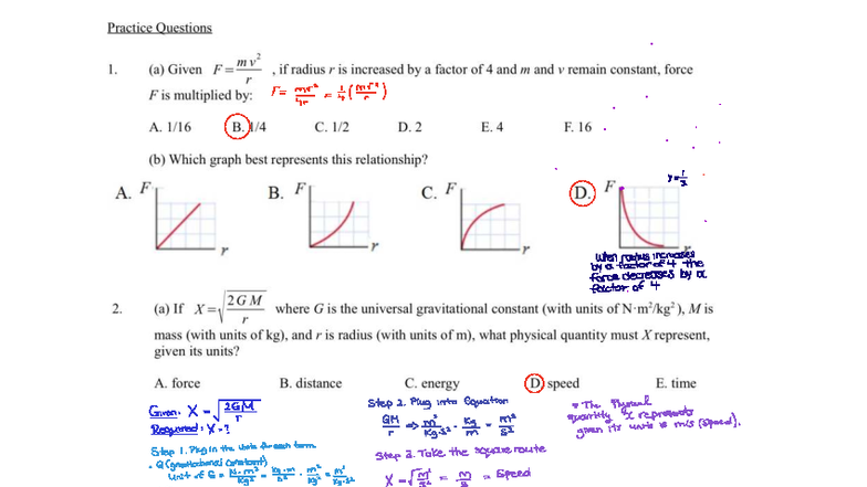 Lesson 2 Practice: Understanding Units and Equations - Studocu