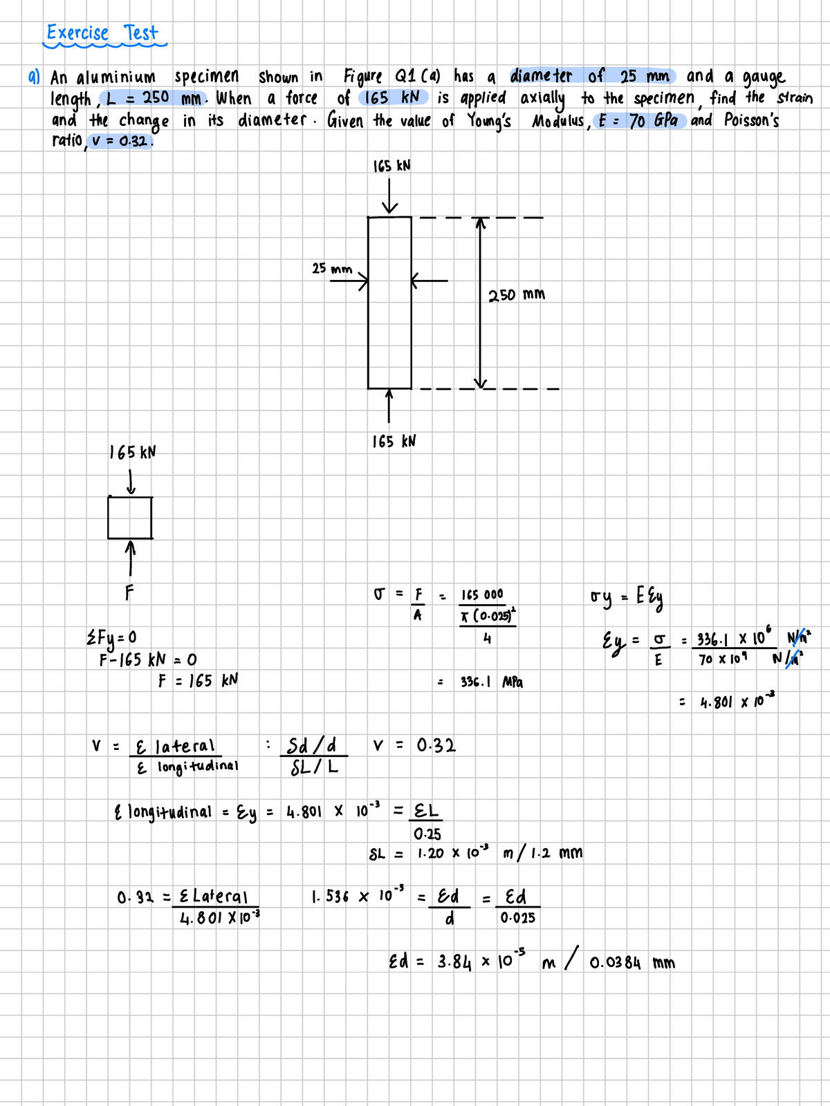 Mechanics of Materials: Past Year Exam Questions & Solutions - Studocu
