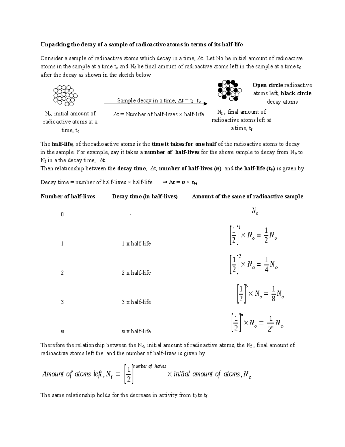 Radioactive Decay Law and Consequences (Course Code: RDL-101) - Studocu