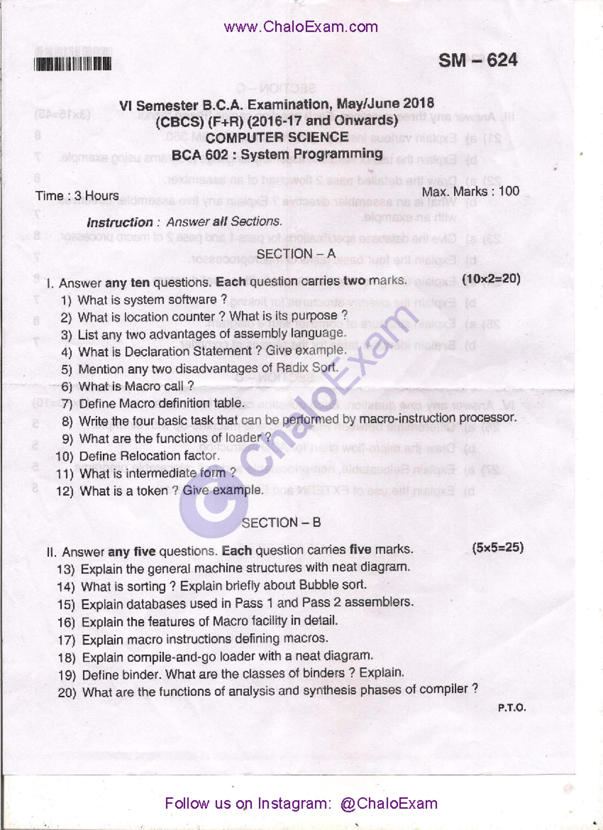 2018 SYSTEM PROGRAMMING QUESTION PAPER - Systems Programming ...