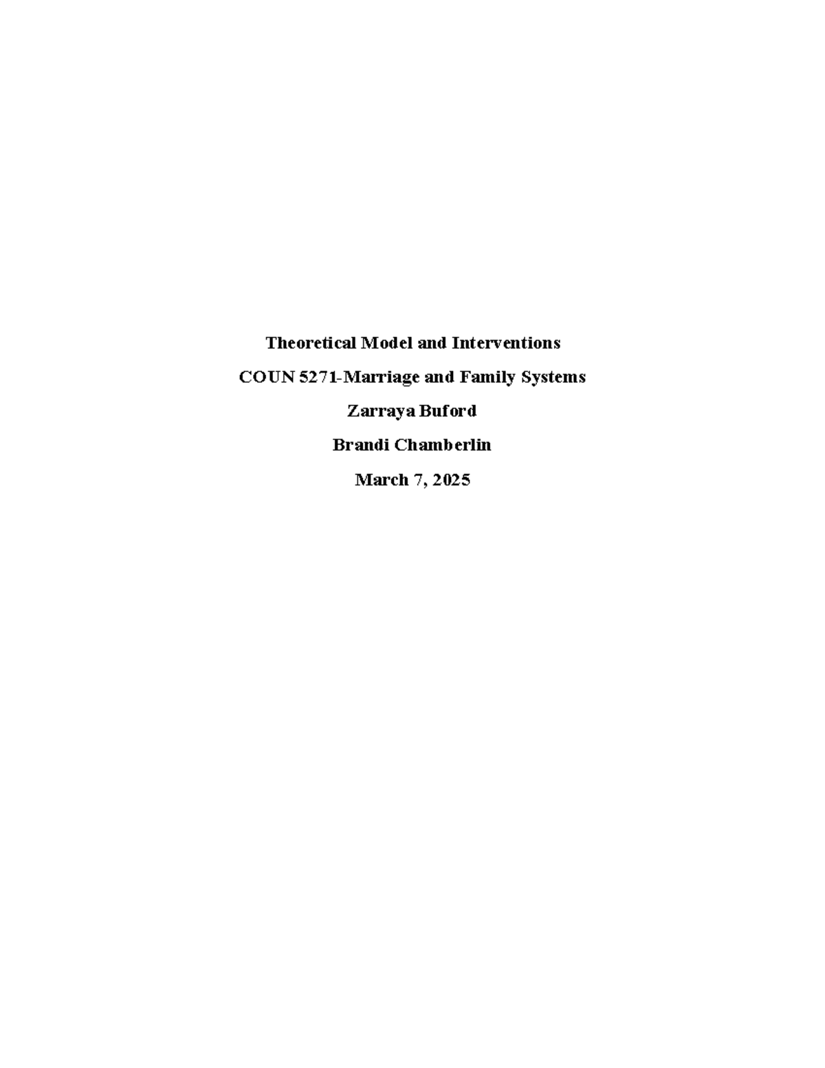 Structural family therapy model overview and interventions COUN 5271 ...