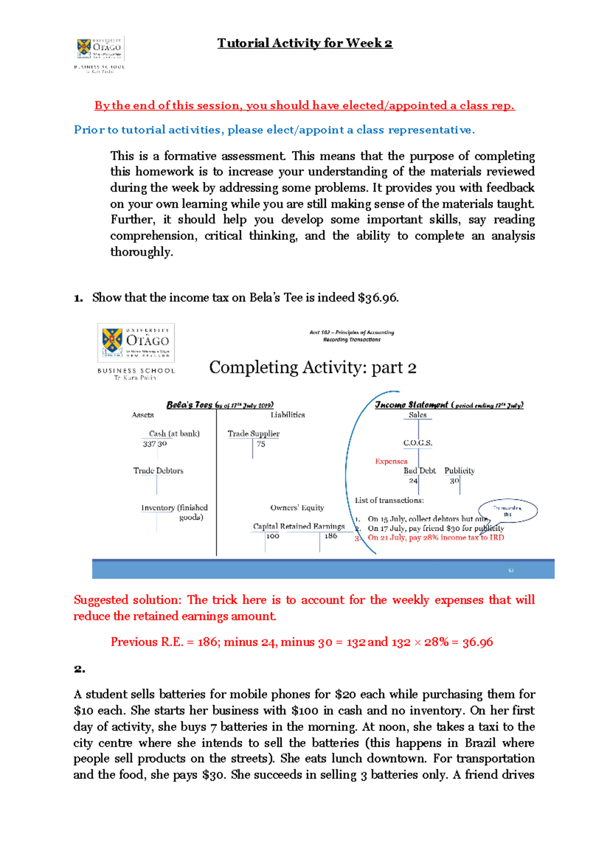 5. Week 2 - Marked Tutorial activity - Tutorial Activity for Week 2 By ...