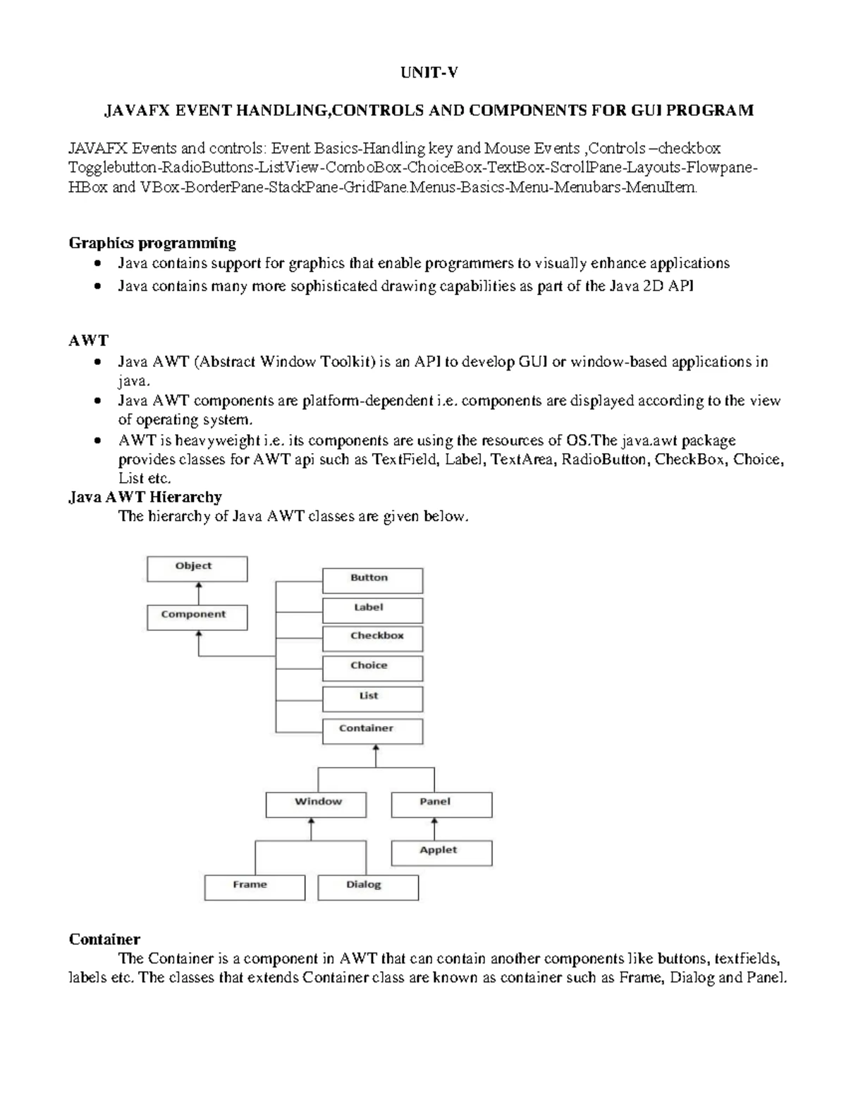 Unit 1 Overview - CS4206: Intro to C Programming Concepts - Studocu