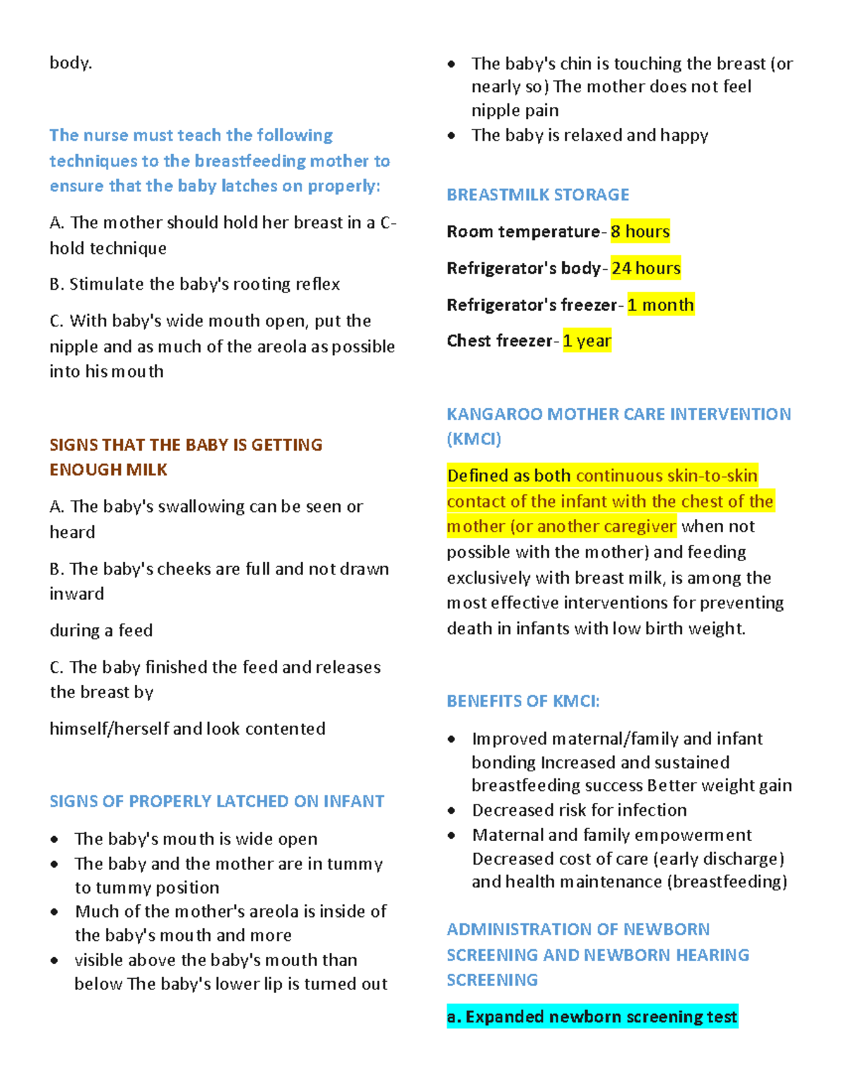 PART 2 CHN Notes - As initial contact in the family planning clinic the ...