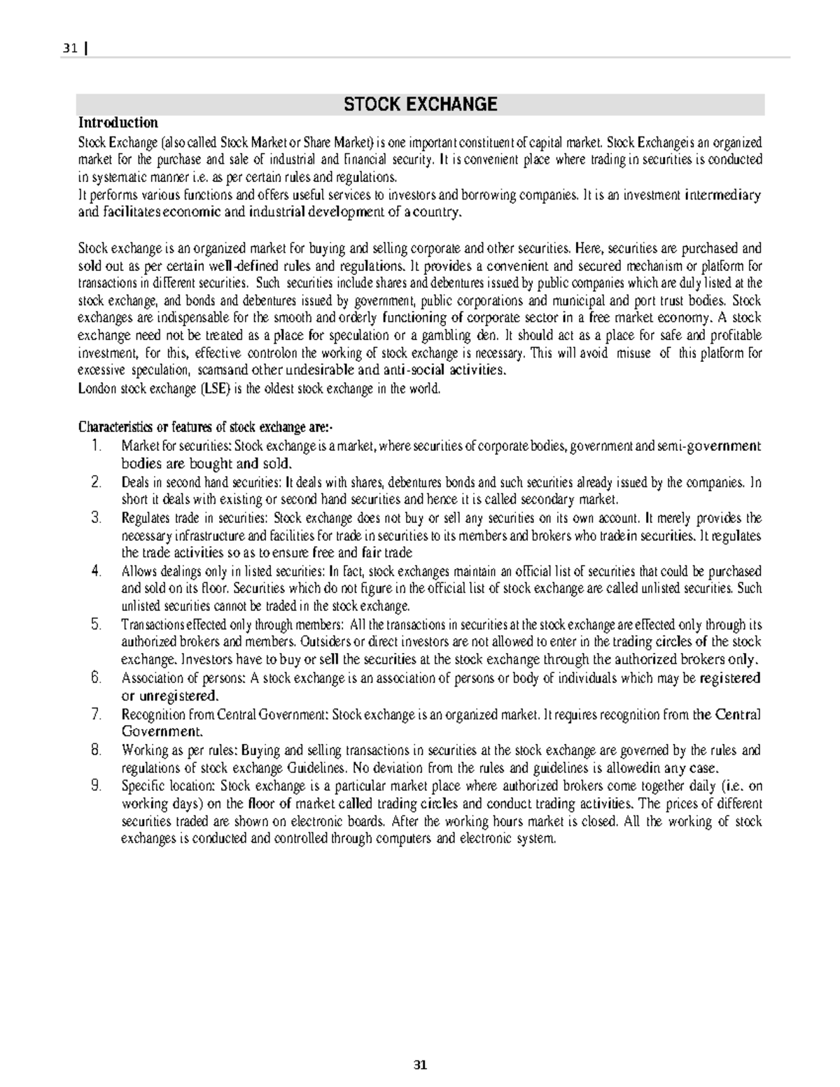 Stock Exchange Overview and Functions: A Comprehensive Guide - Studocu