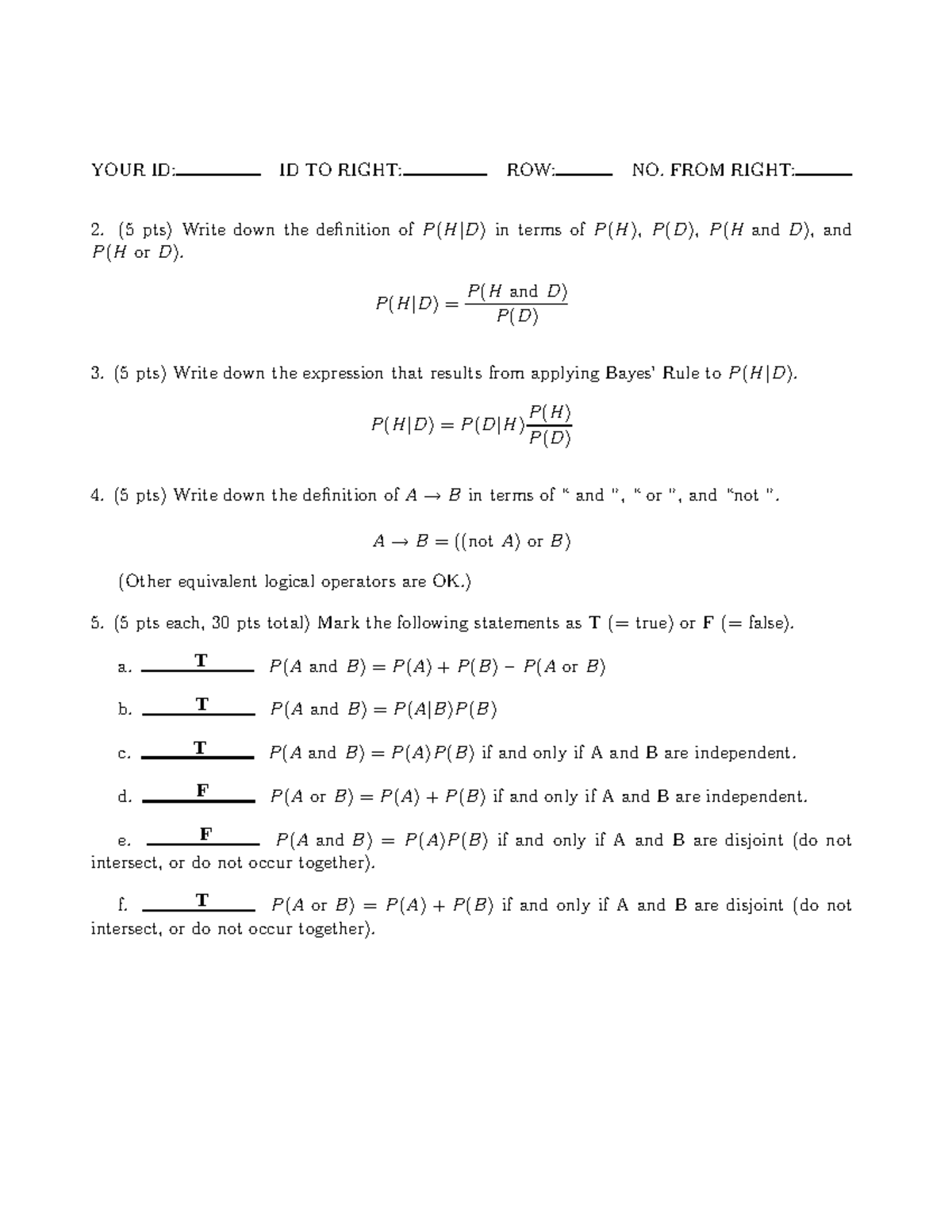 Practice 2 Answers - Probability Definitions & Rules - Studocu