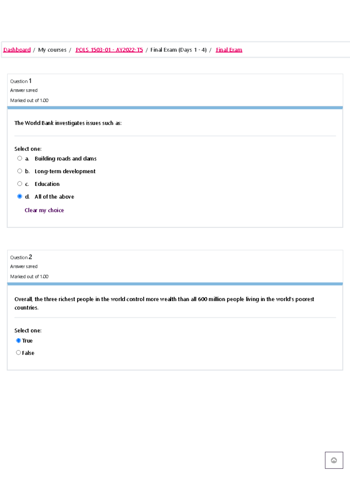 POLS 1503 - Globalization Final Exam Review Questions and Answers - Studocu