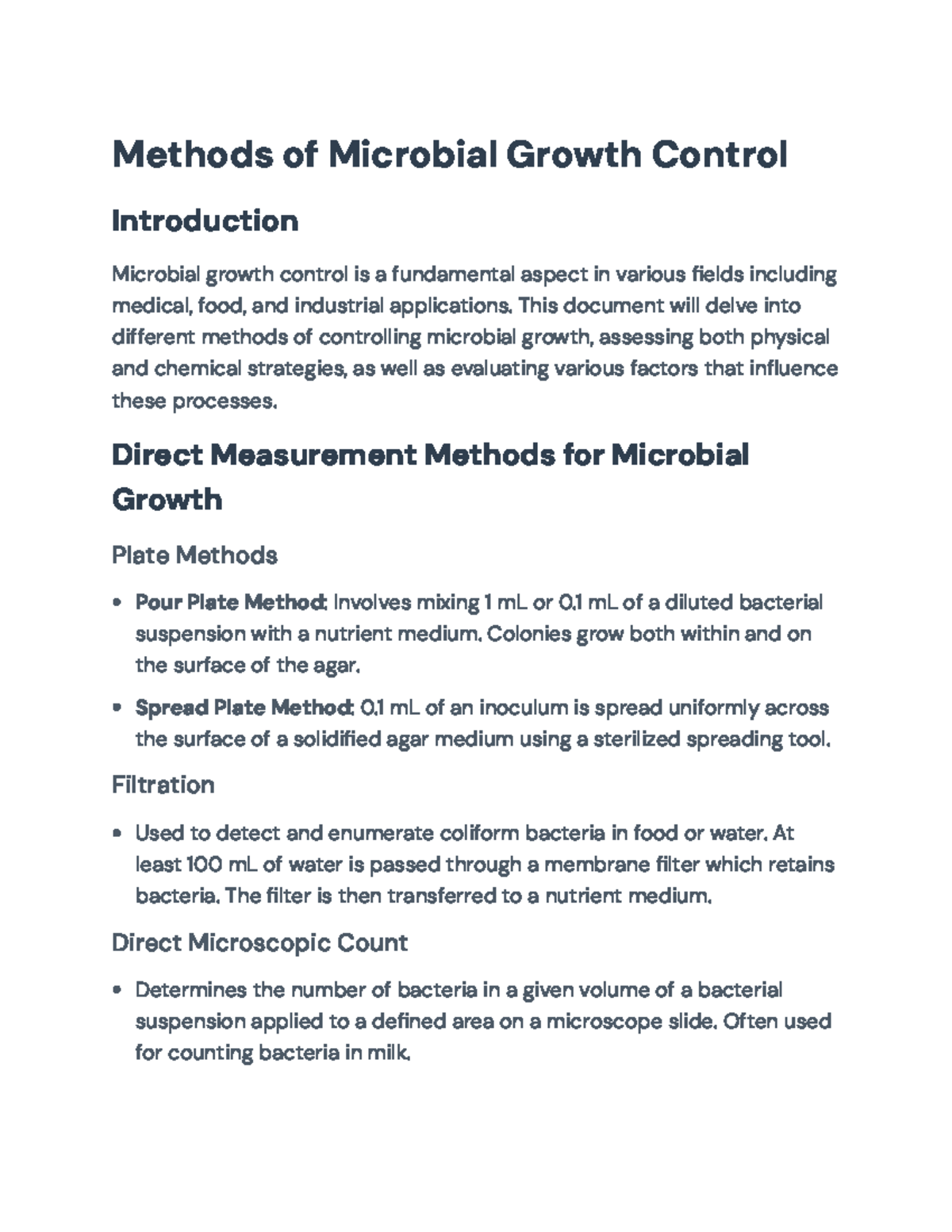 Microbial Growth Control Methods: Insights and Strategies for ...