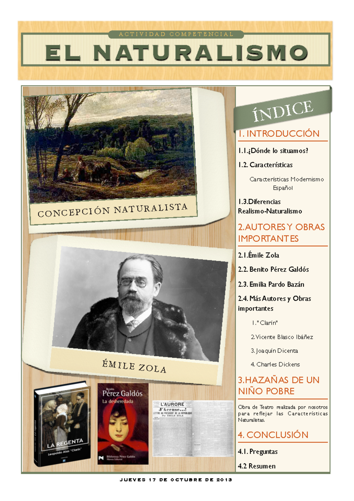 Romanticismo Novela Naturalista CaracterÃsticas Autores Destacados