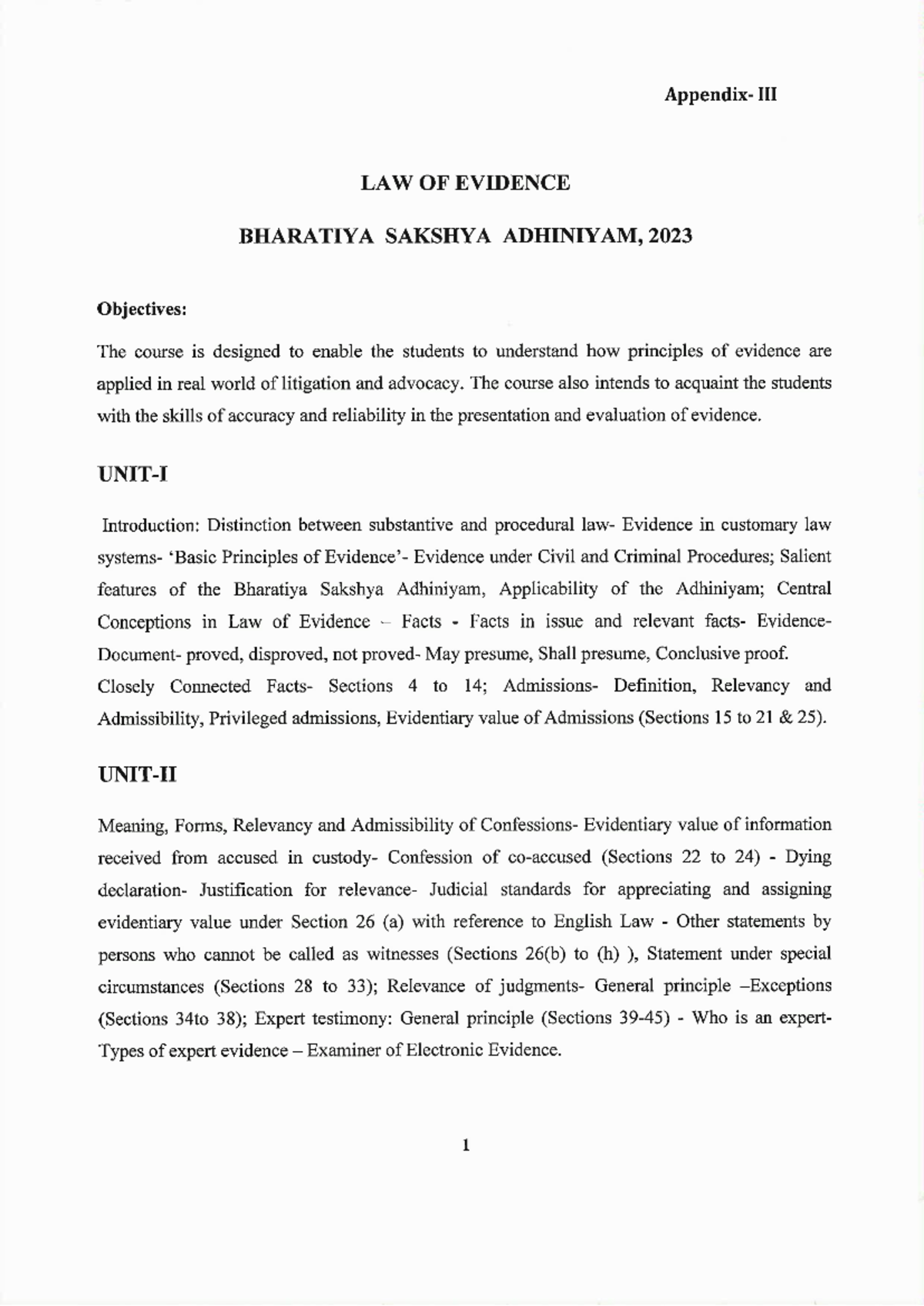 BSA LAW OF EVIDENCE: Comprehensive Study Notes 2023 - Studocu