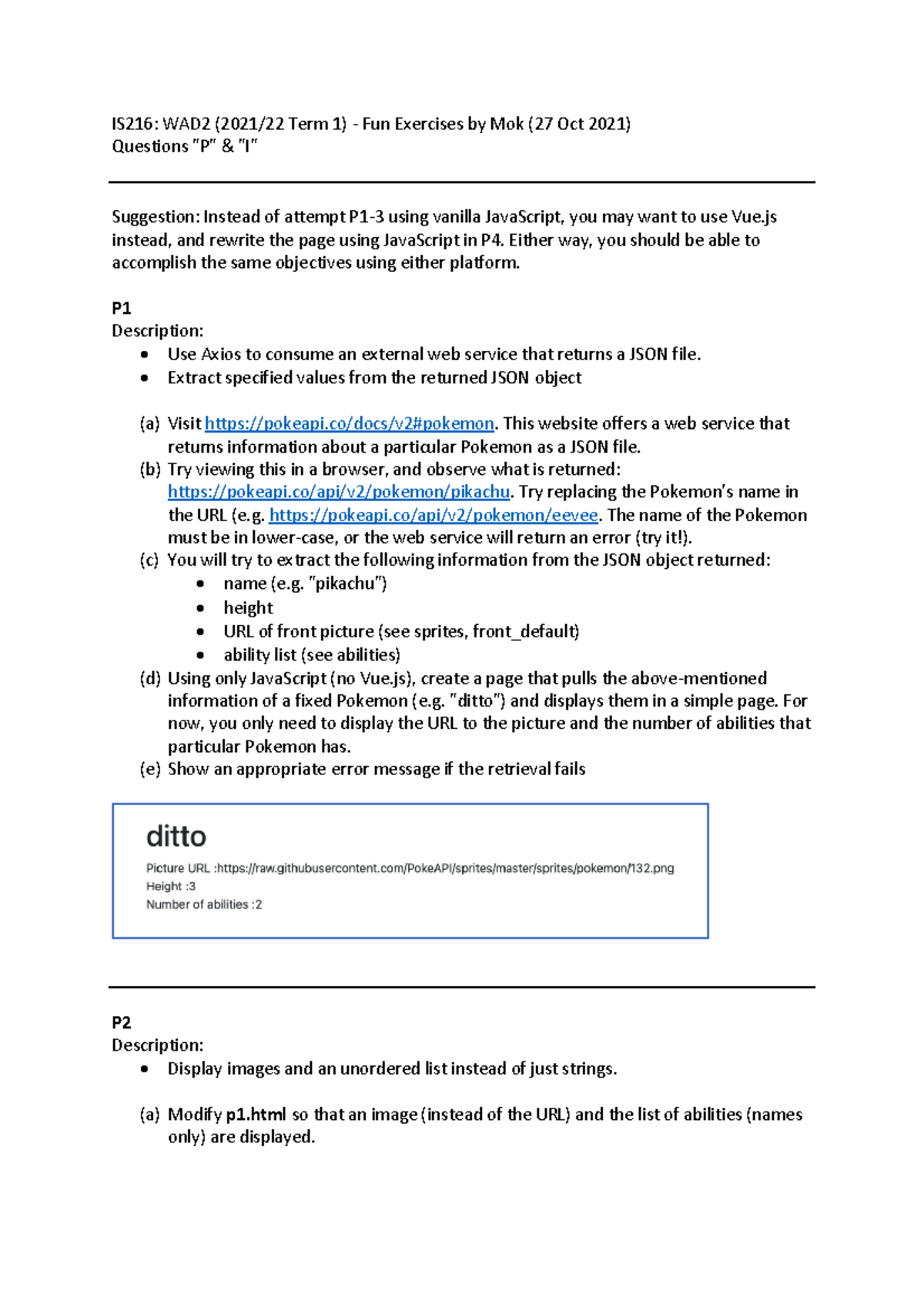 IS216 Term 1 Lab Test Set D: Fun Exercises with JavaScript and Vue ...