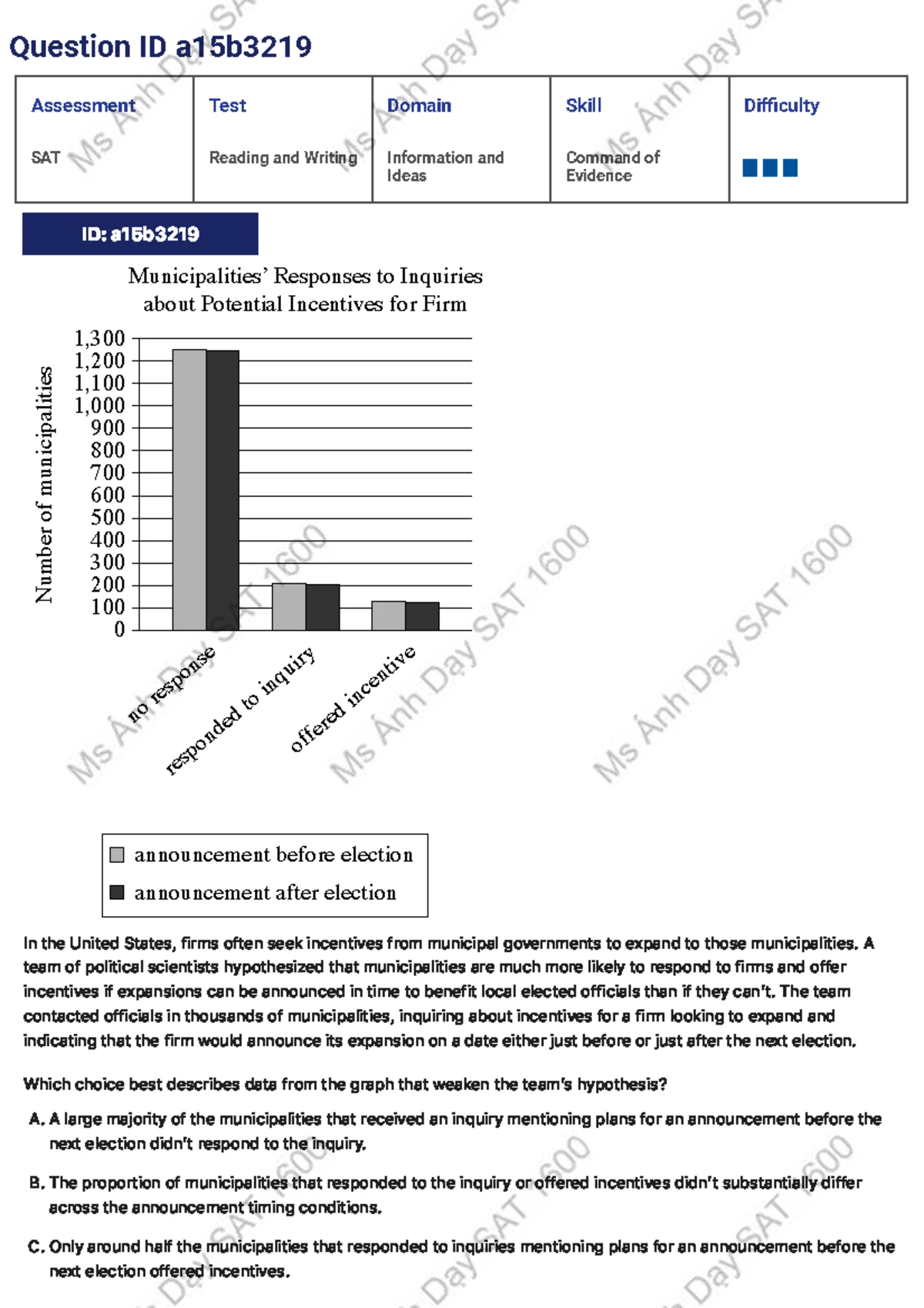 Assessment Test: SAT Reading & Writing - Words in Context (130 ...