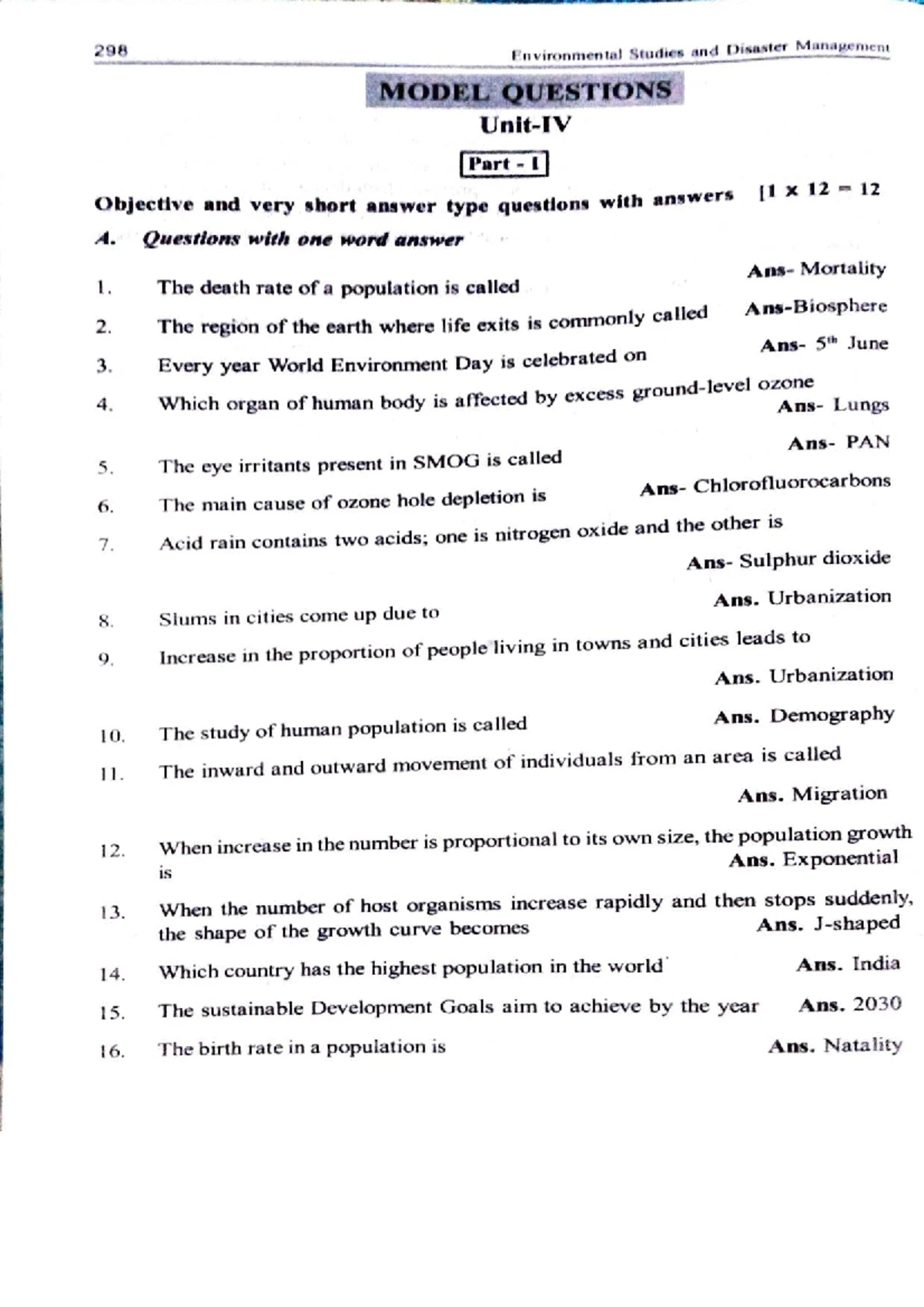 Disaster Management Framework and Preparedness Measures (156 ...