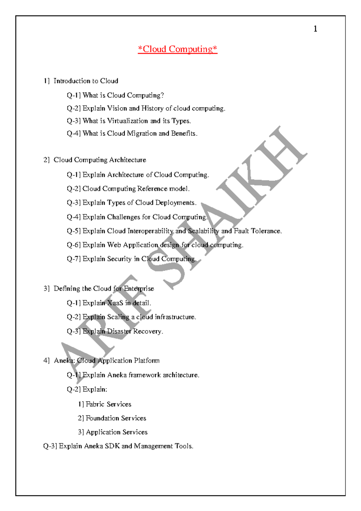 Cloud Computing Bank - the give notes - Cloud Computing 1] Introduction ...