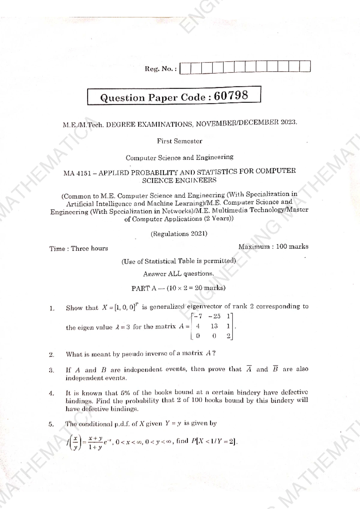 Chi Square Distribution Analysis on Poisson & Attribute Independence ...