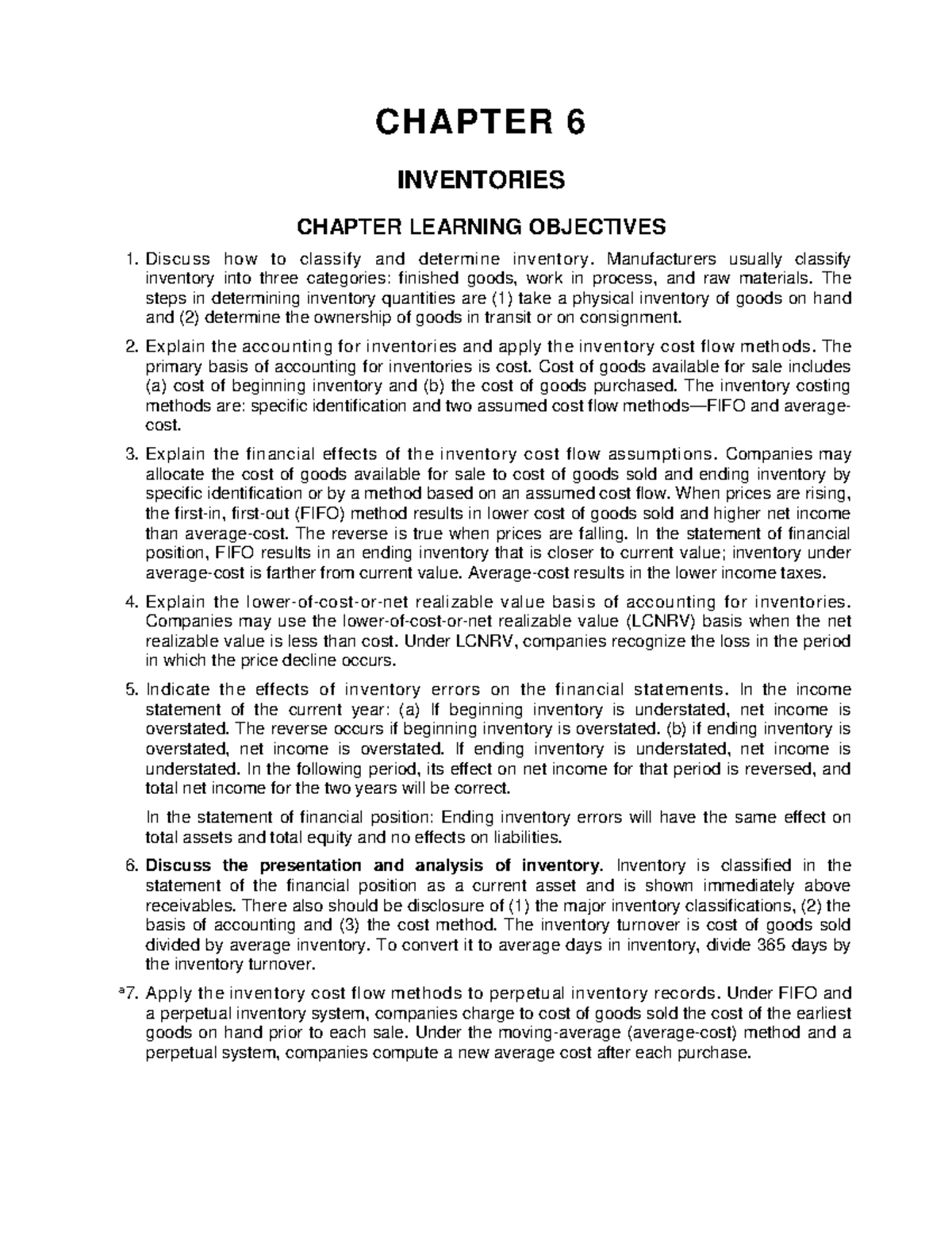 Ch06 - Inventory Management Practice Questions and Considerations ...