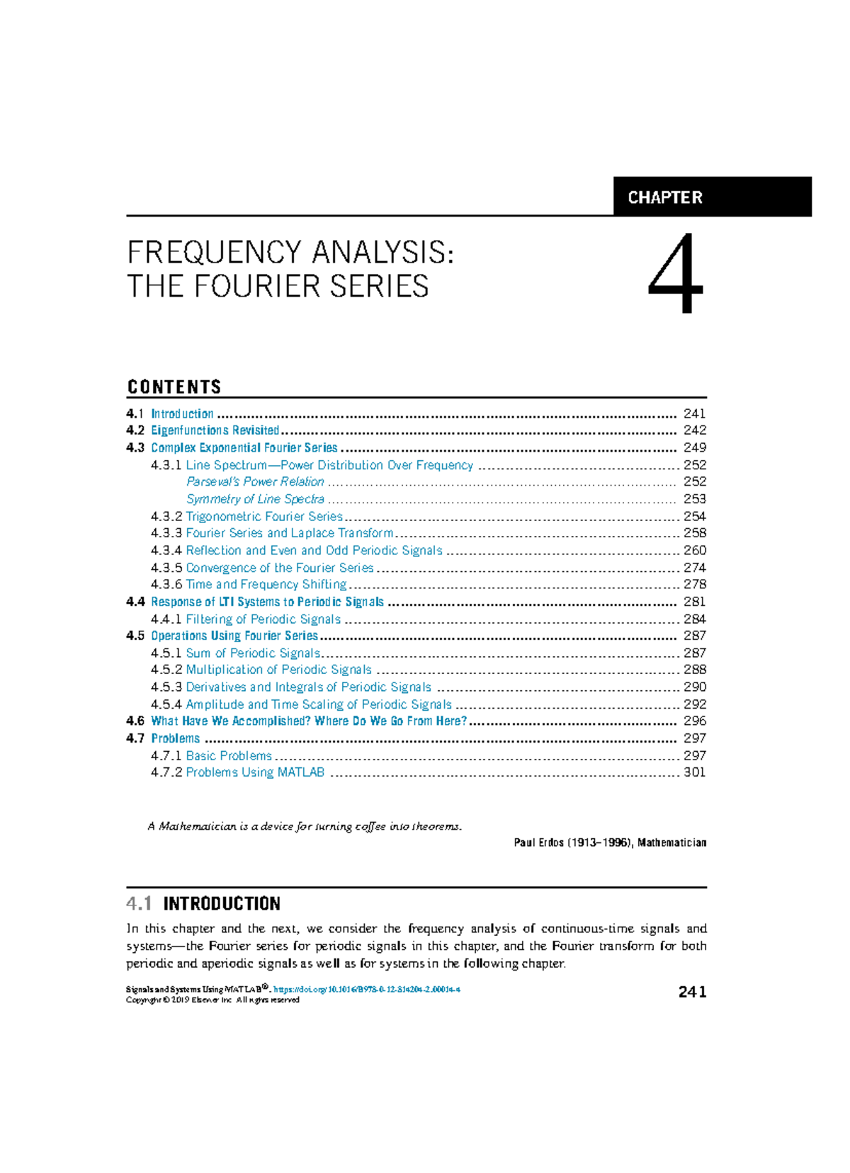 Chapter 4: Frequency Analysis - The Fourier Series (Signals and Systems ...