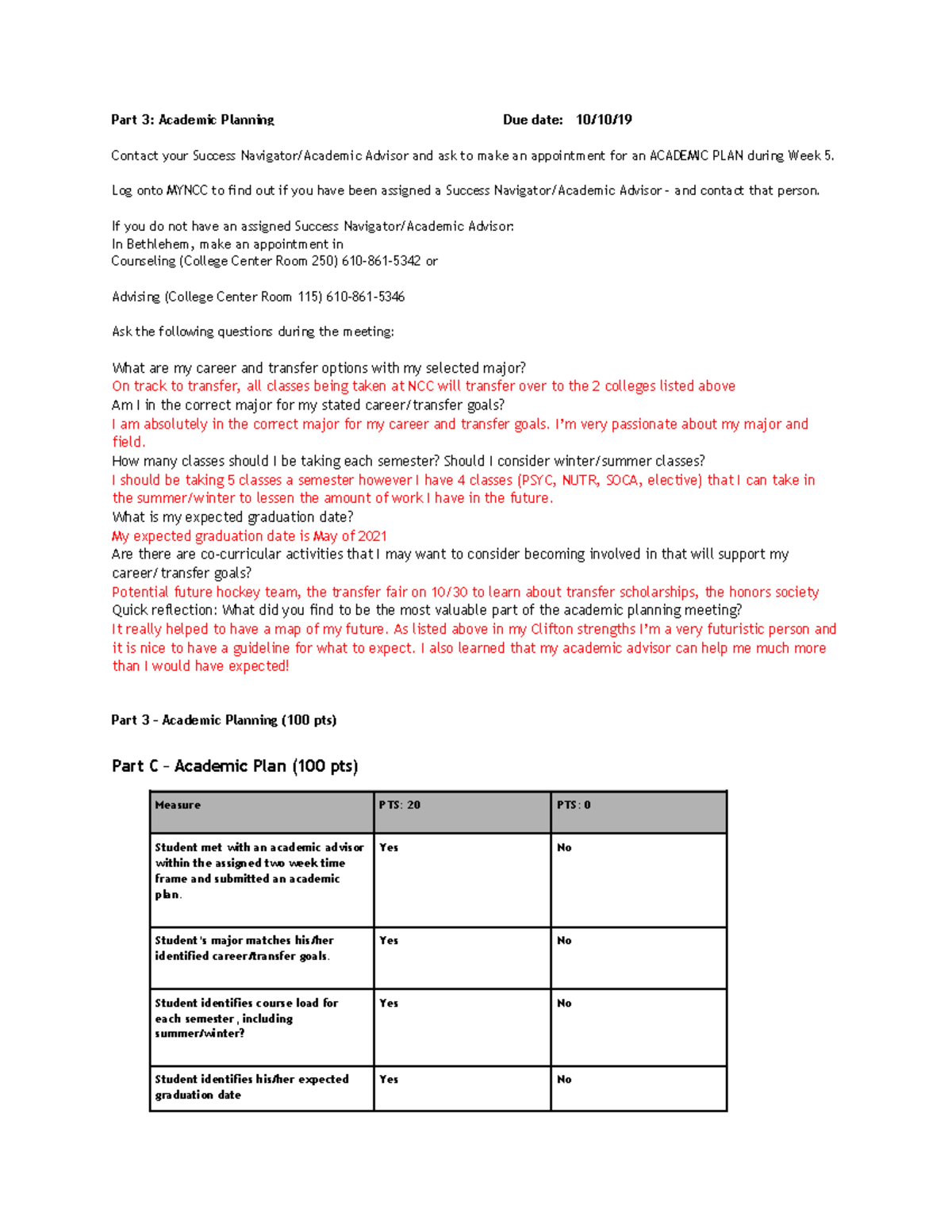 COLS Final Exam Part 3: Academic Planning Guide - Studocu