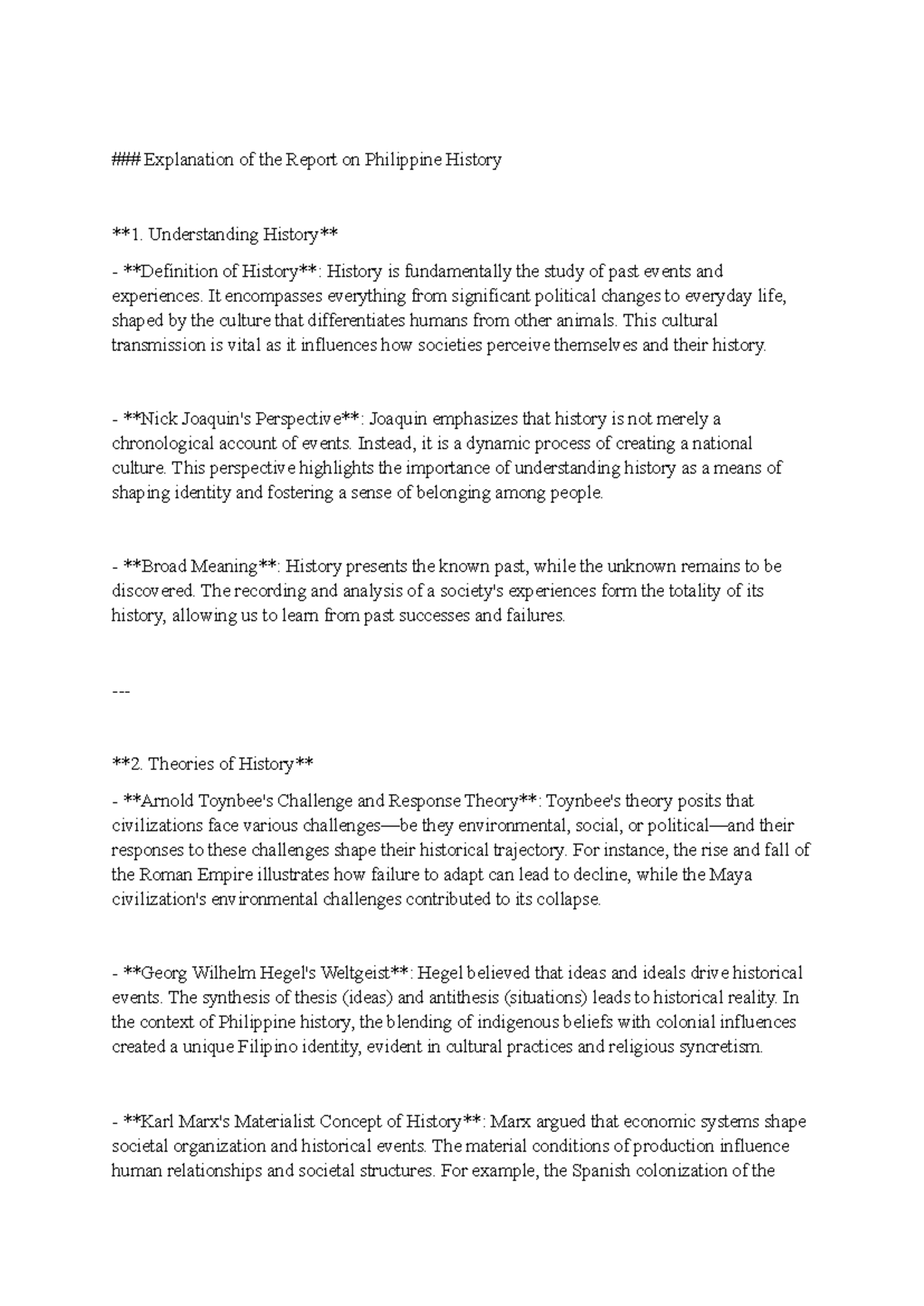PHIL 101: Explanation of Philippine History Report - Studocu