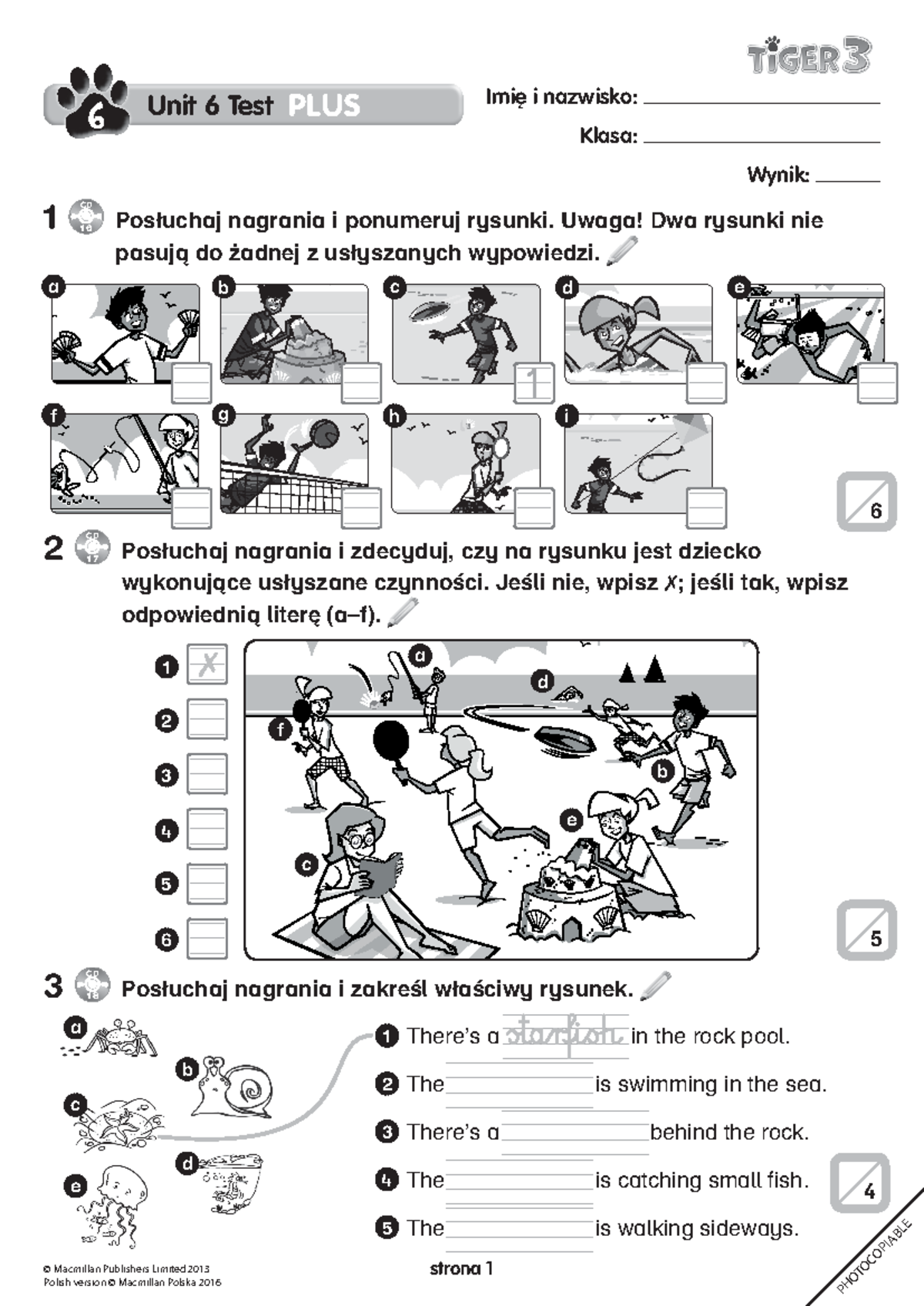 Tiger 3 Unit 6 Test Plus Listening Comprehension Activities Studocu
