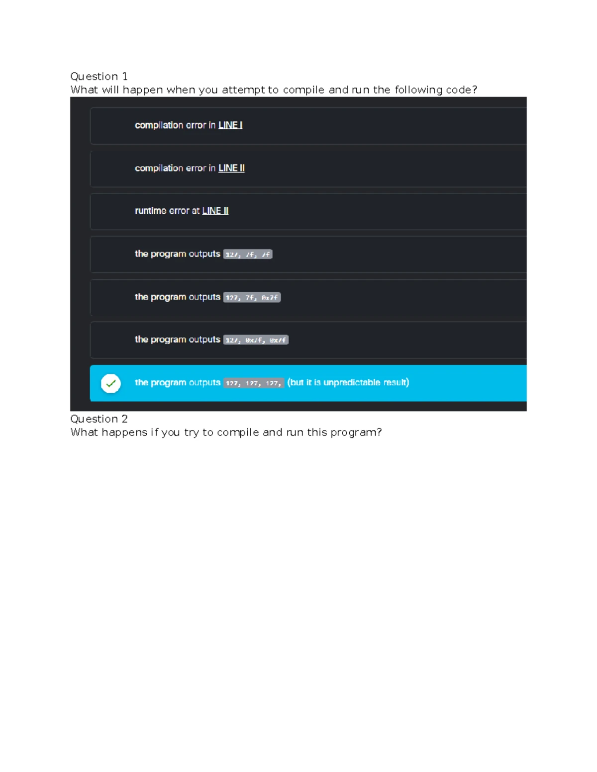 Module 7 Cisco - Code Compilation Questions and Analysis - Studocu