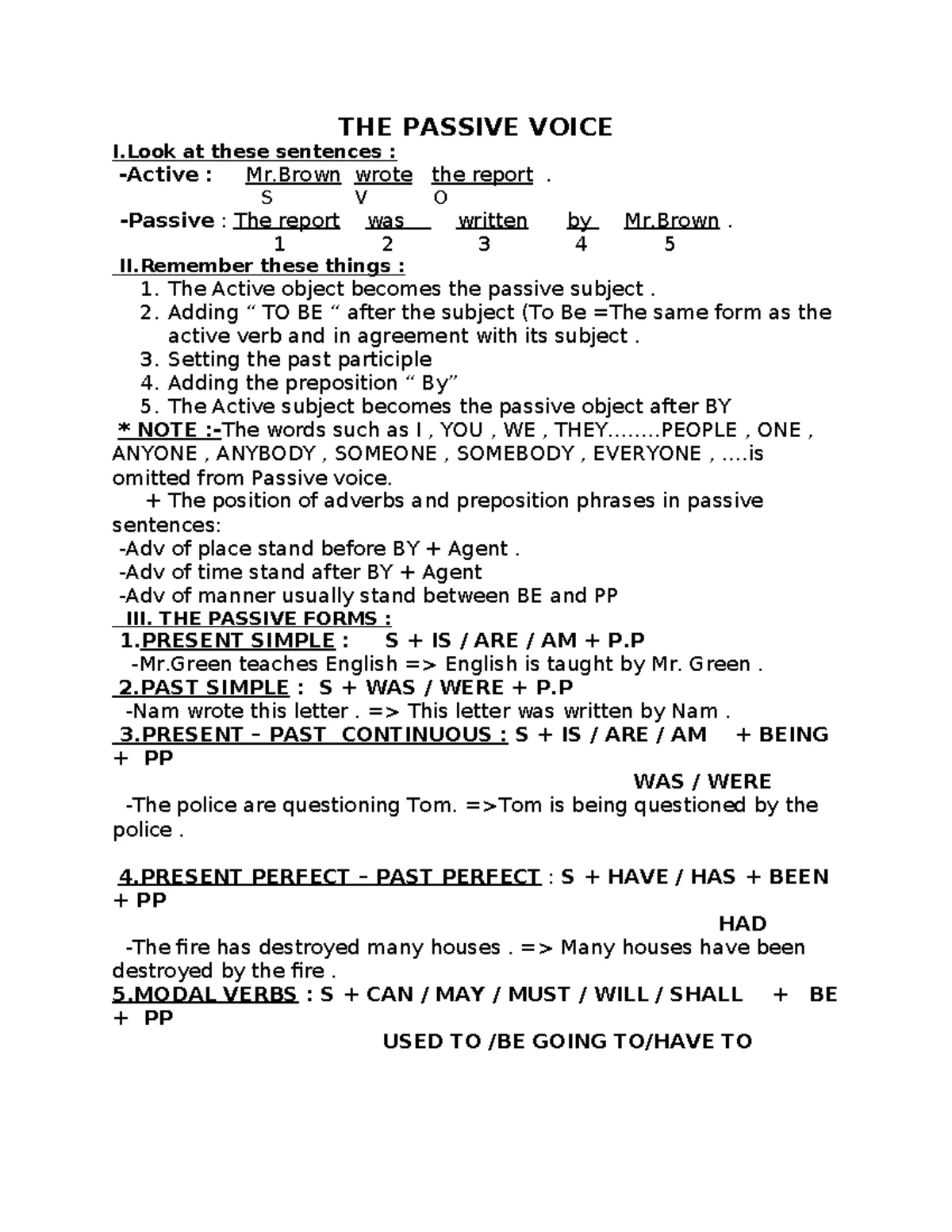 PASSIVE VOICE QUESTIONS: Exercises and Examples for Practice - Studocu