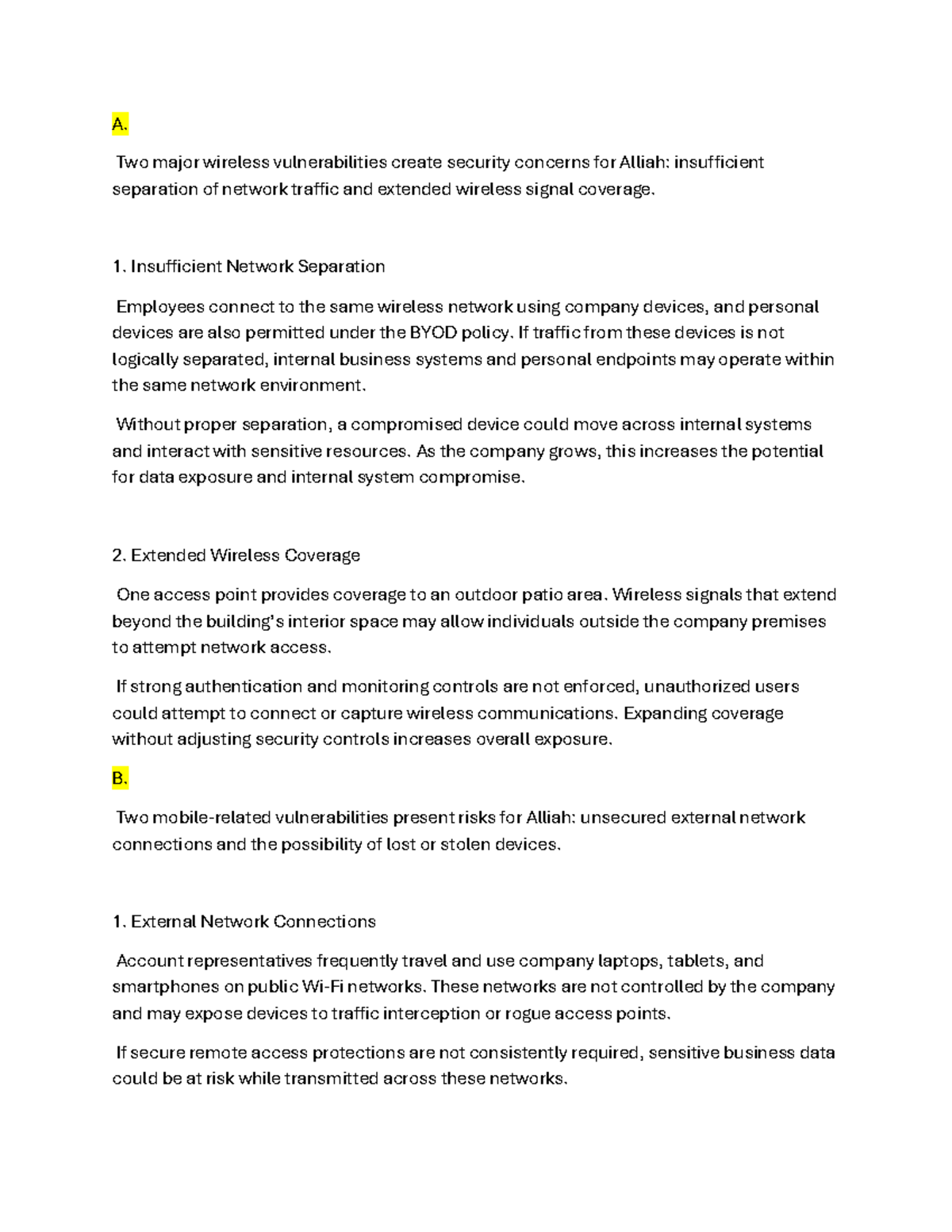 Task 2 C844 - Wireless Security Vulnerabilities and Mitigation ...