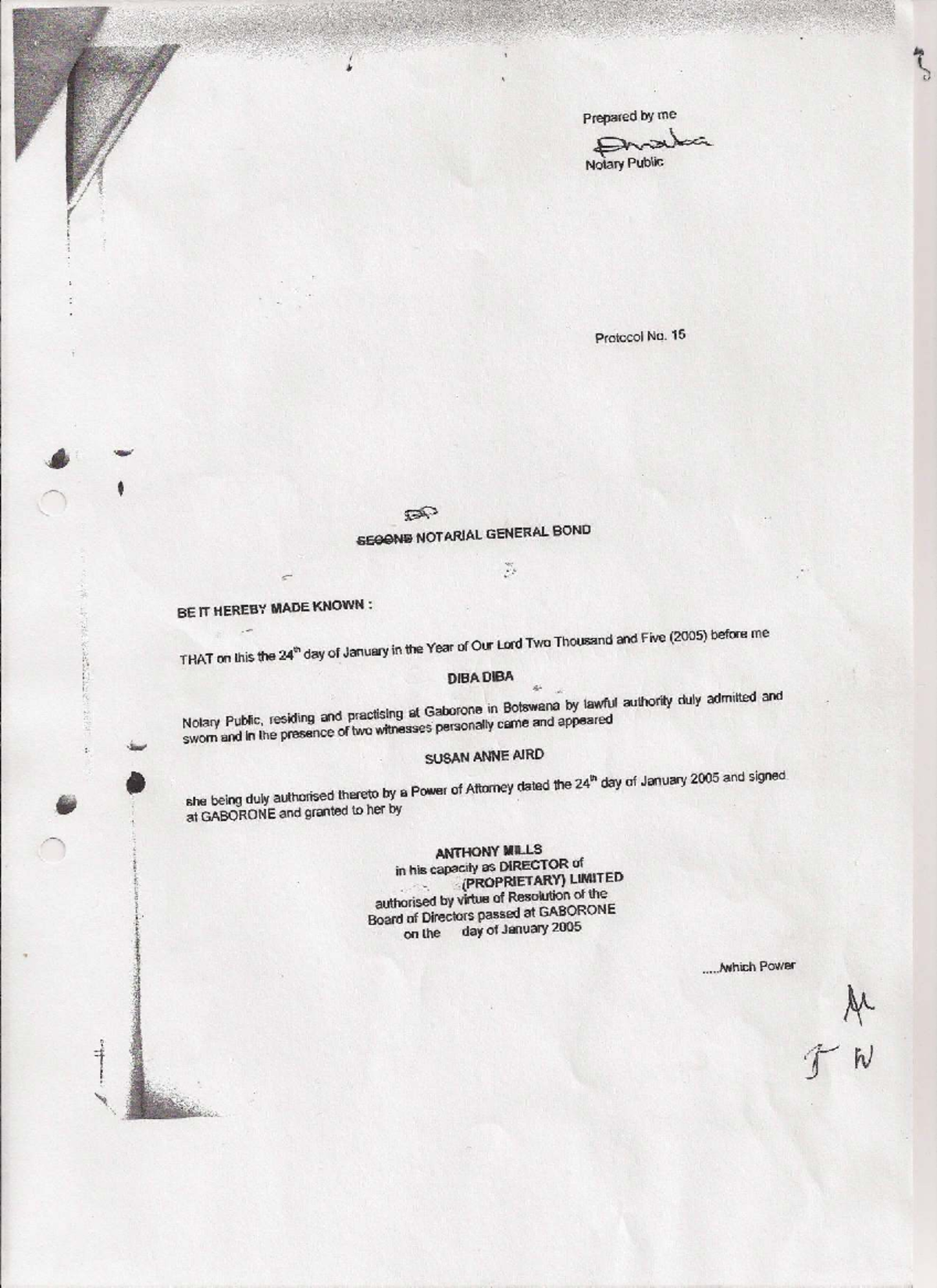 General Notarial Bond No. 15 in Favor of EIB - Studocu