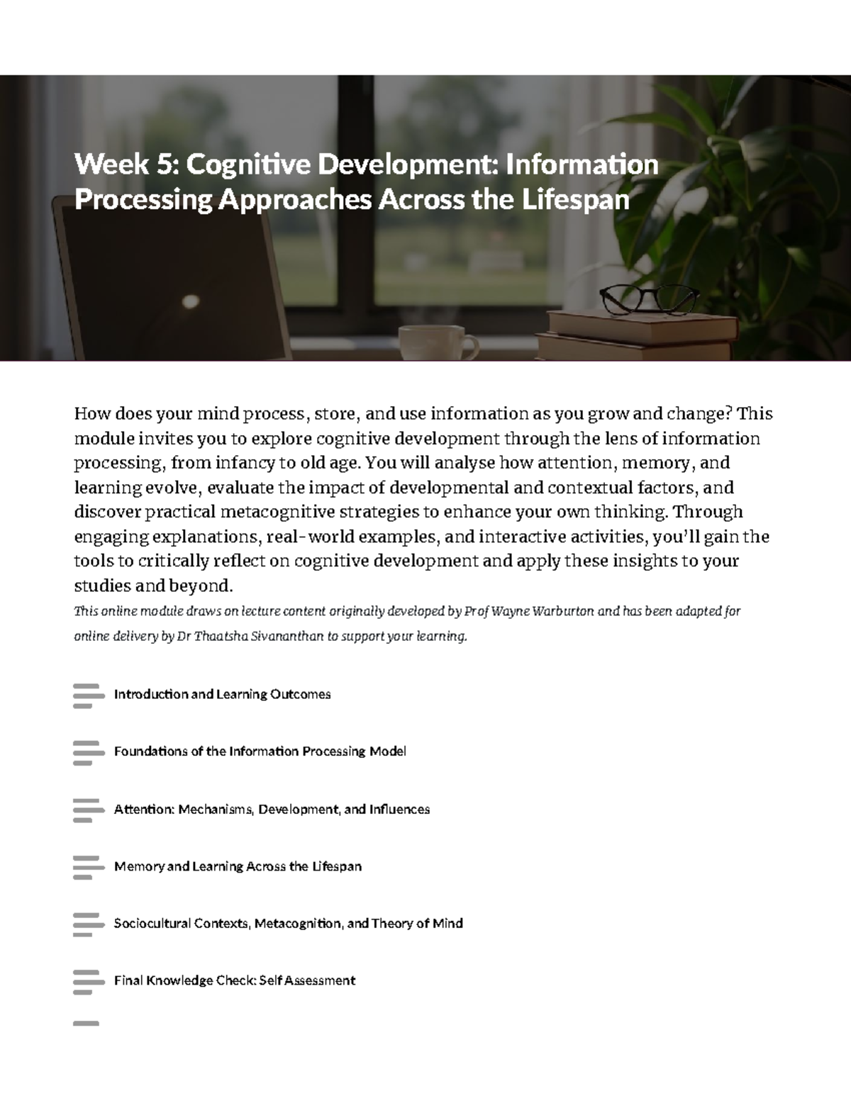 Week 5: Cognitive Development - Information Processing - Studocu