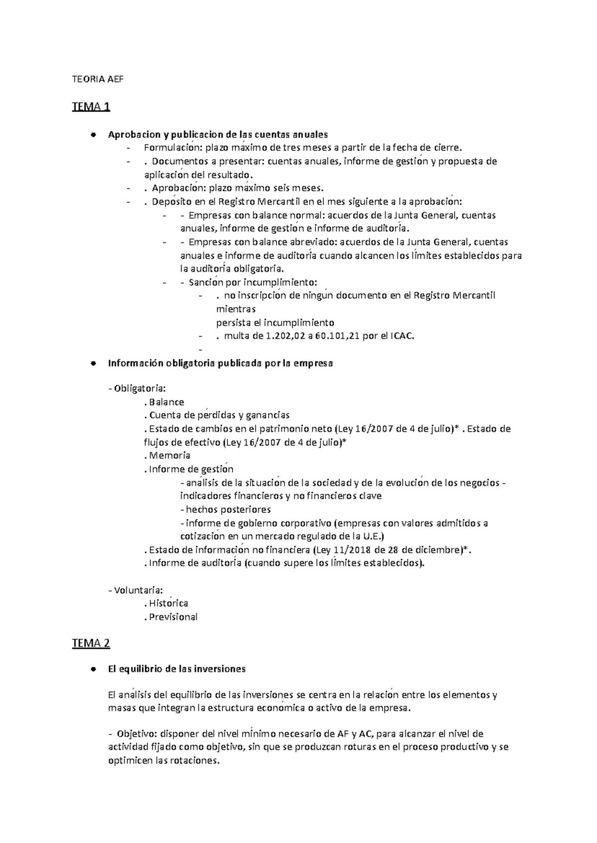 Teoría AEF TEMA 1-6: Análisis de Cuentas Anuales y Solvencia - Studocu