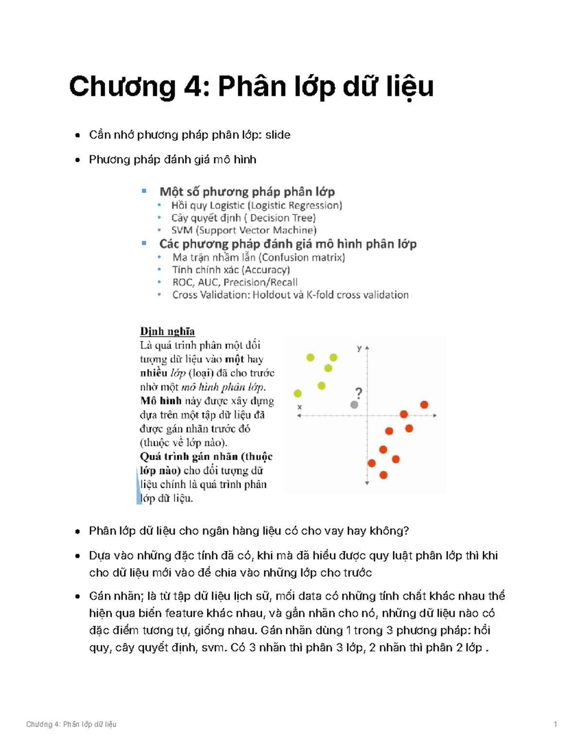 Chương 4: Phương Pháp Phân Lớp Dữ Liệu (Data Classification Methods ...