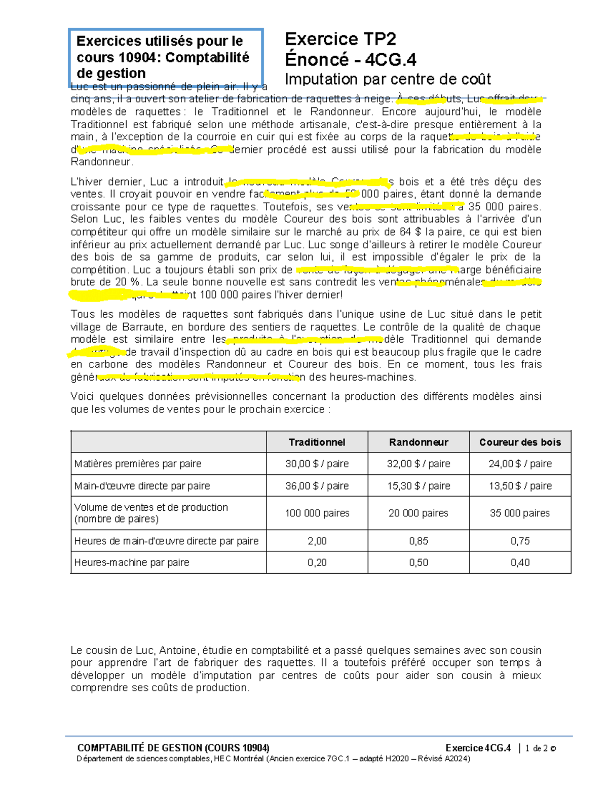 TP2 Exercice 4CG - Exercices utilisés pour le cours 10904: Comptabilité ...