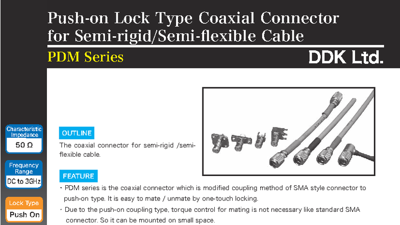 PDM Series Coaxial Connector: 50 Ω Characteristics & Specs - Studocu