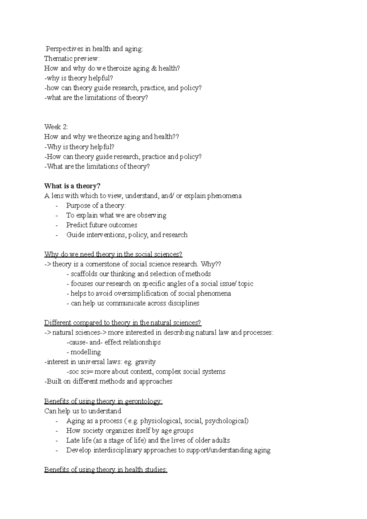 Hlthage 2BB3 - Theoretical Perspectives on Aging and Health: Week 2 ...