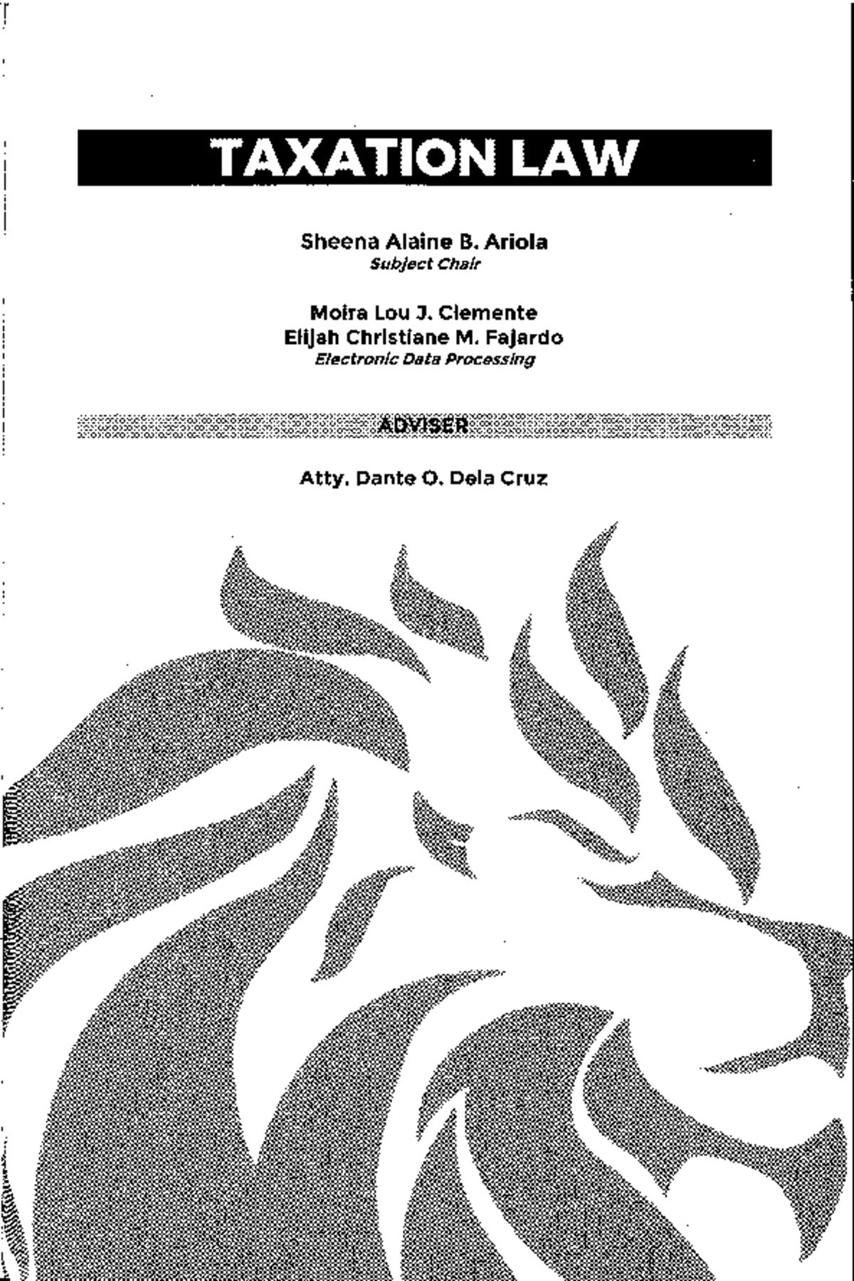 Taxation Law Overview - Red Book 2024 Edition - Document Preview