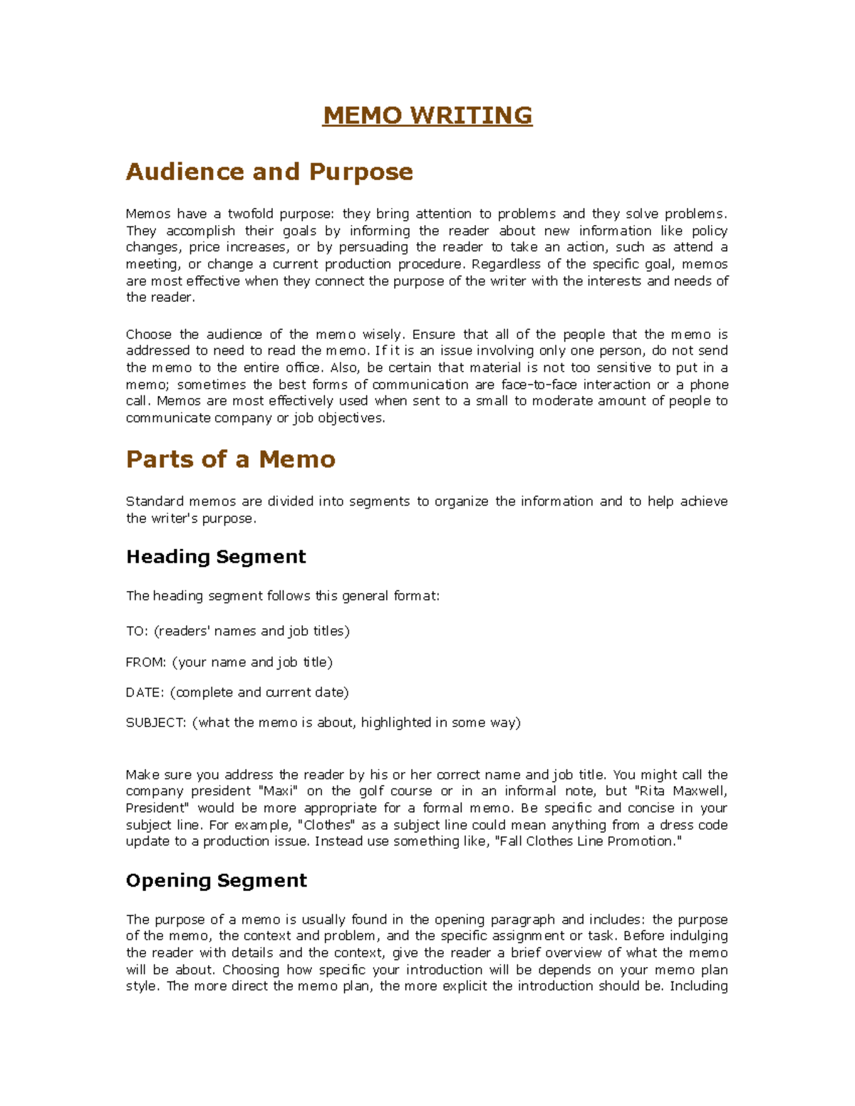 5.1. Memo Writing Guide: Effective Strategies for Clear Communication ...