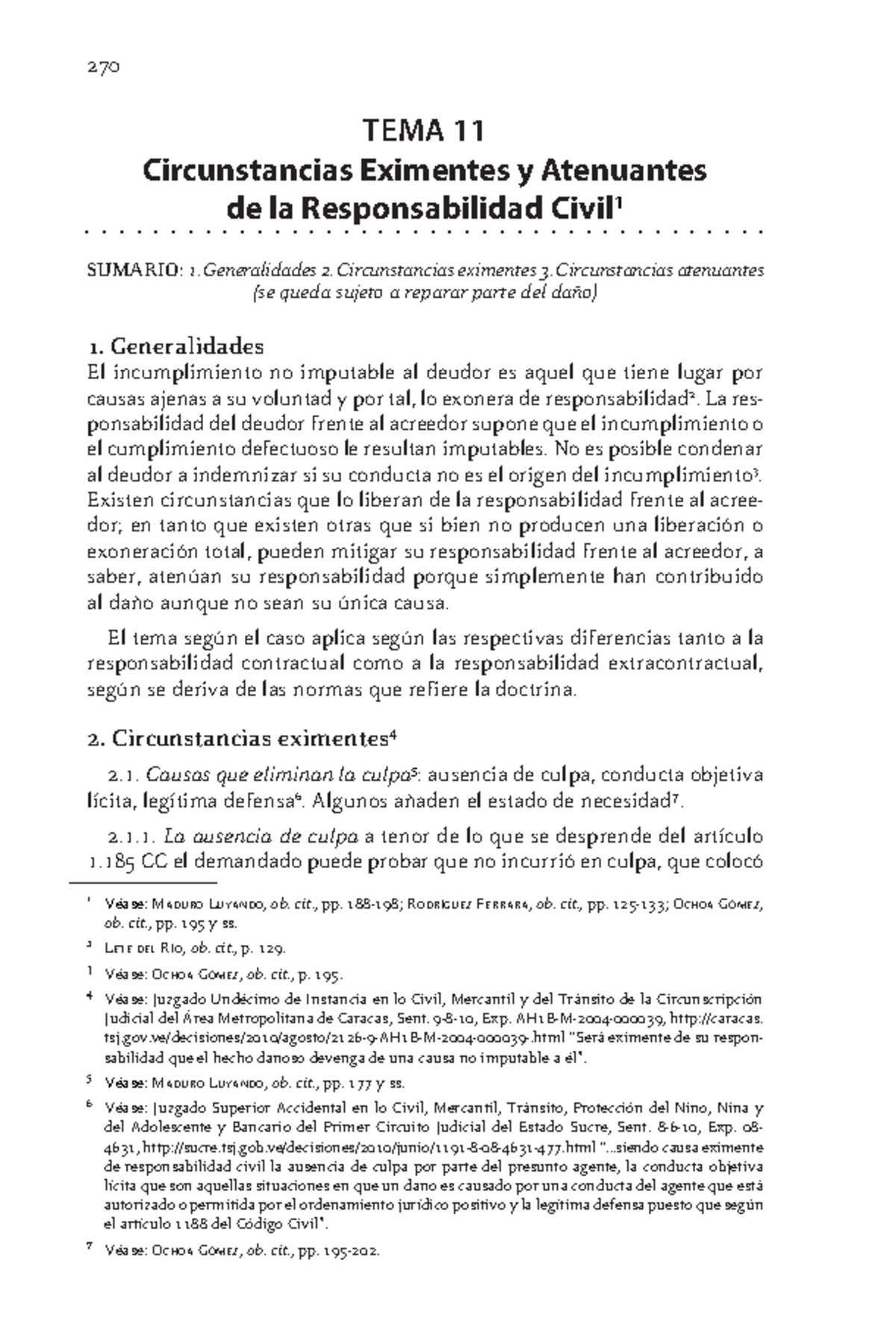270 CURSO DE DERECHO CIVIL III: Circunstancias Eximentes y Atenuantes ...