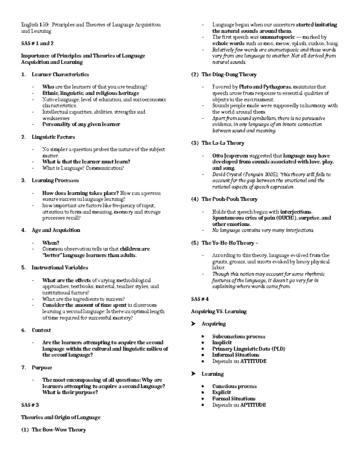 English 150 Prelims Reviewer: Principles & Theories of Language ...