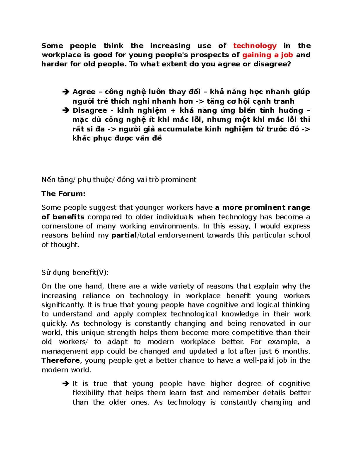 7.31 Essay: Impact of Technology on Job Prospects for Young vs. Old ...