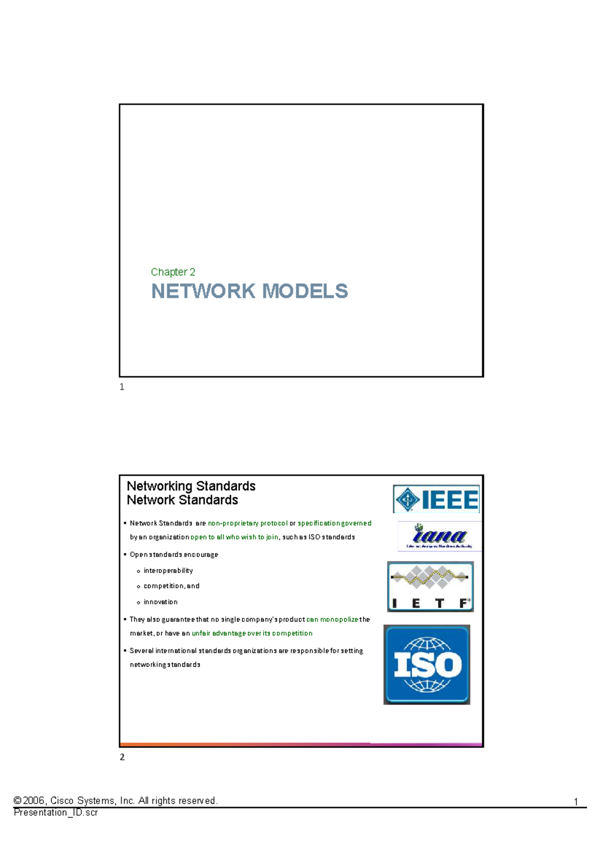 Chapter 2: Networking Standards and OSI Reference Model Overview - Studocu