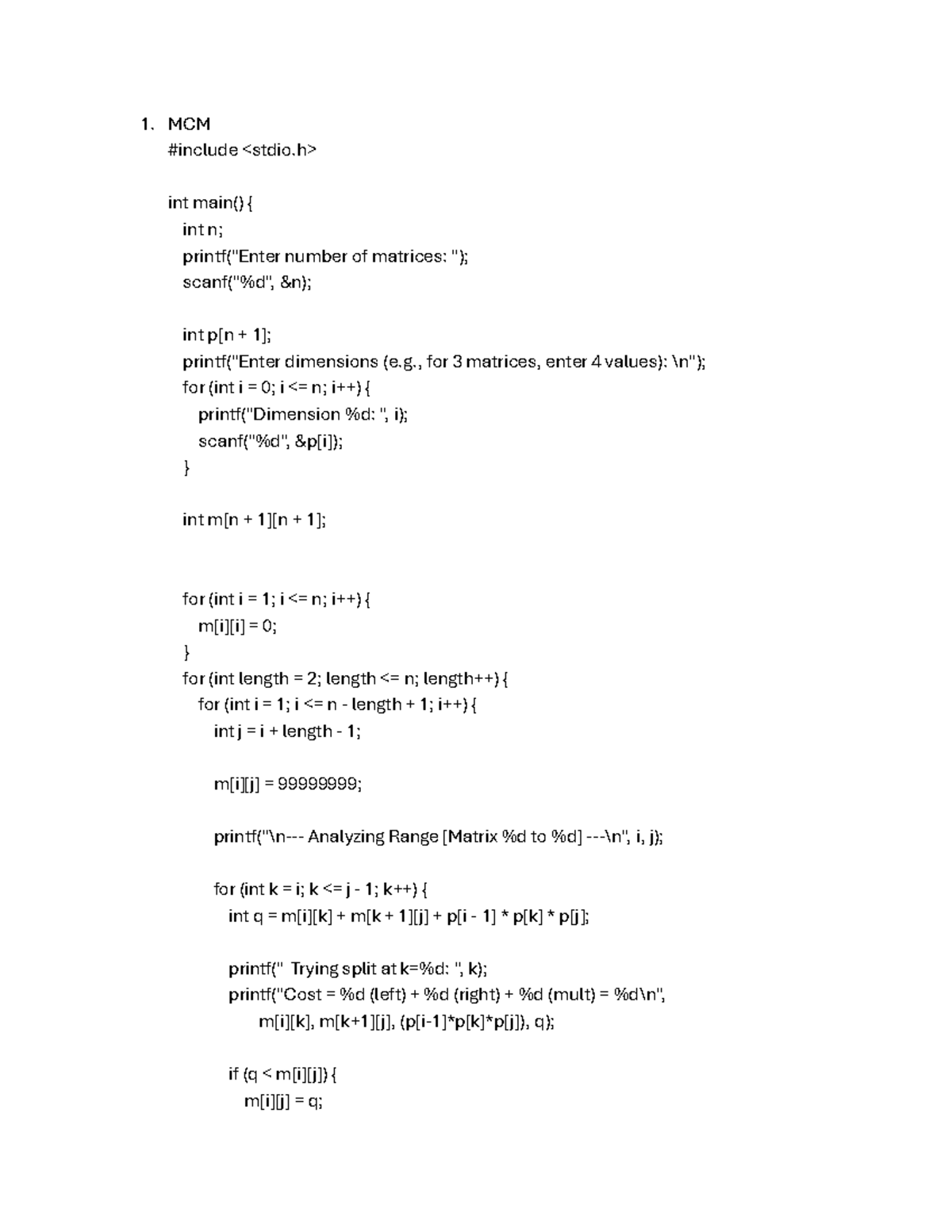 Daa Lab01: Matrix Multiplication & Karatsuba Algorithm Analysis - Studocu