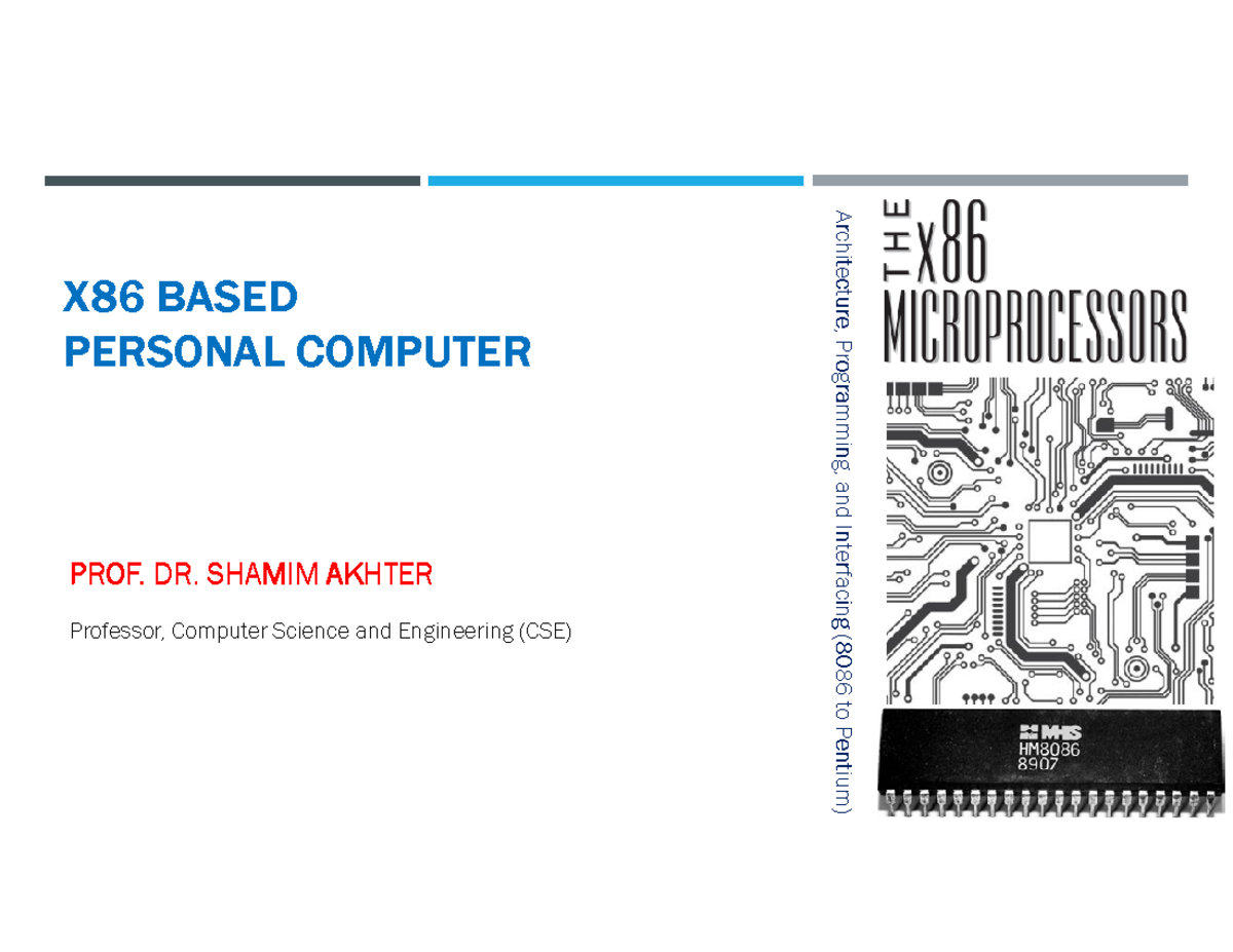 CSE Lecture 02: Architecture and Interfacing of Microcomputers - Studocu