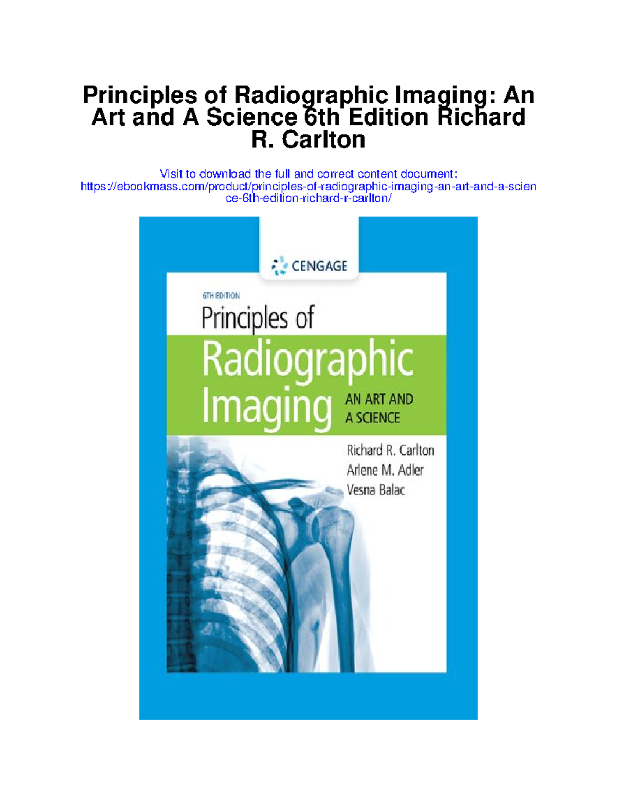 724606129 Final Exam Review: Principles of Radiographic Imaging 6th Ed ...