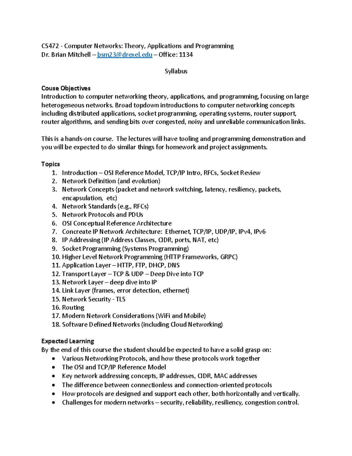 Syllabus SE311-2024: Software Architecture II Winter 2023 Overview ...