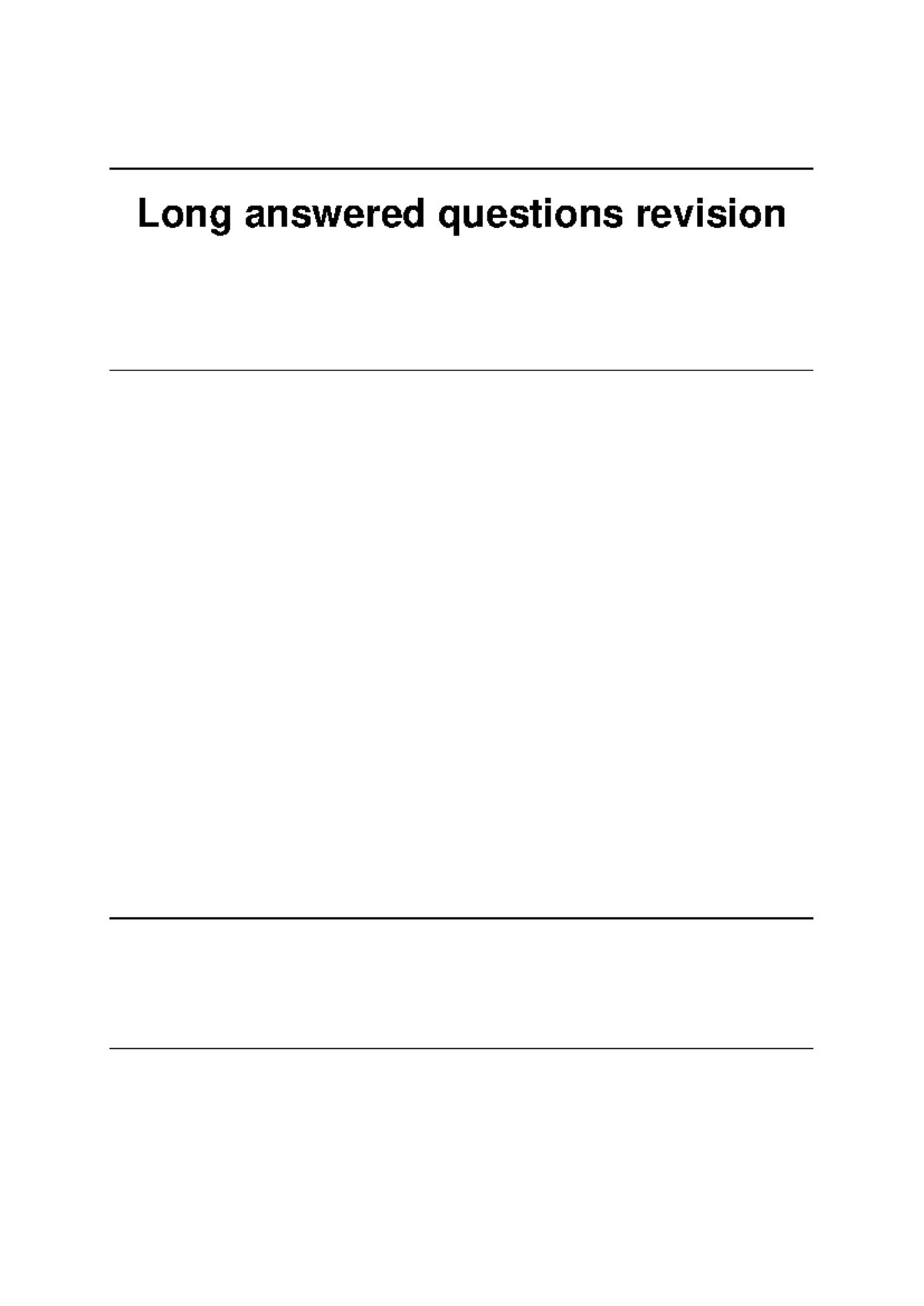 Long answered questions revision answers - Long answered questions ...