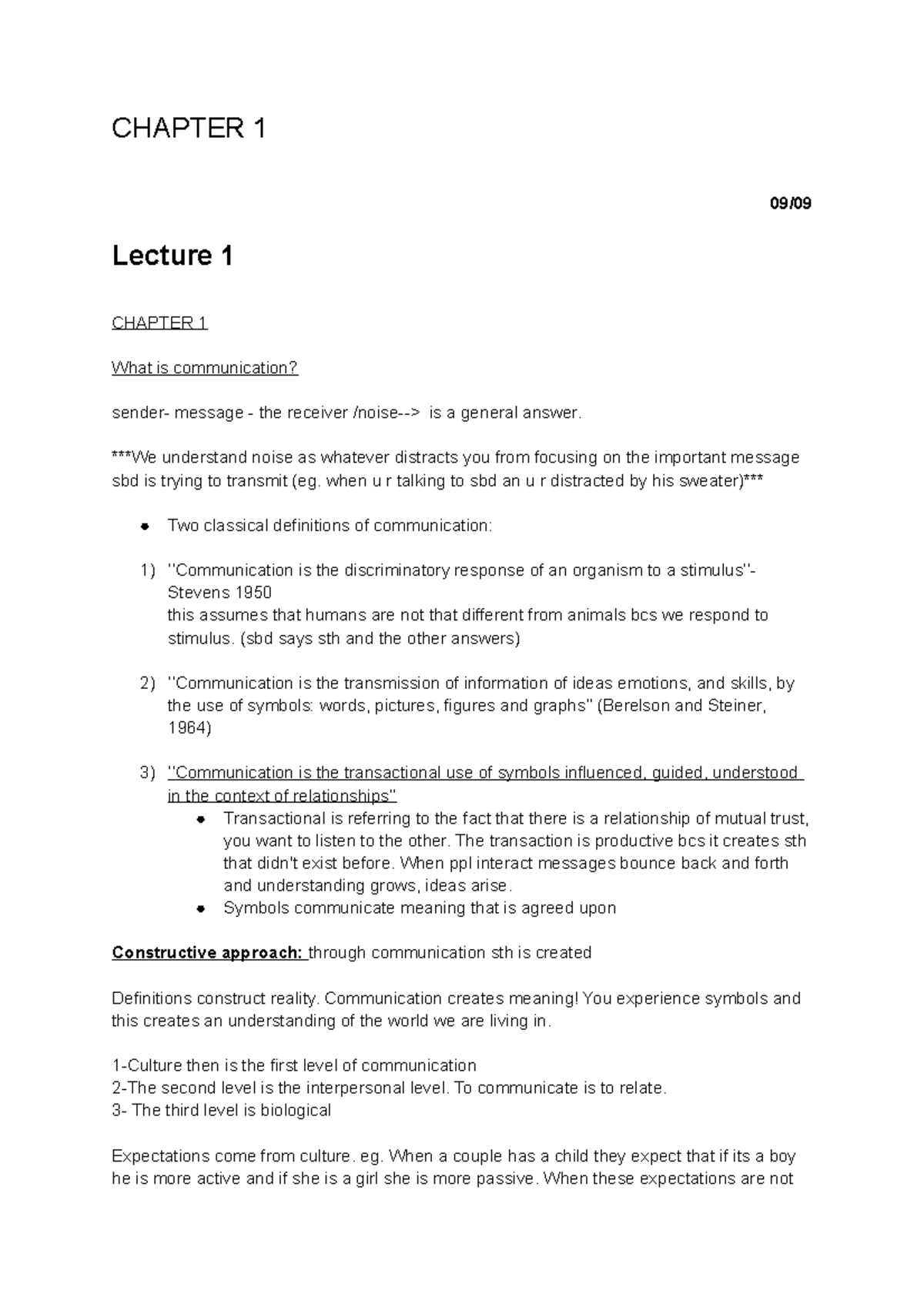 IHC 101 Lecture Notes: Understanding Communication in Week 1 - Studeersnel