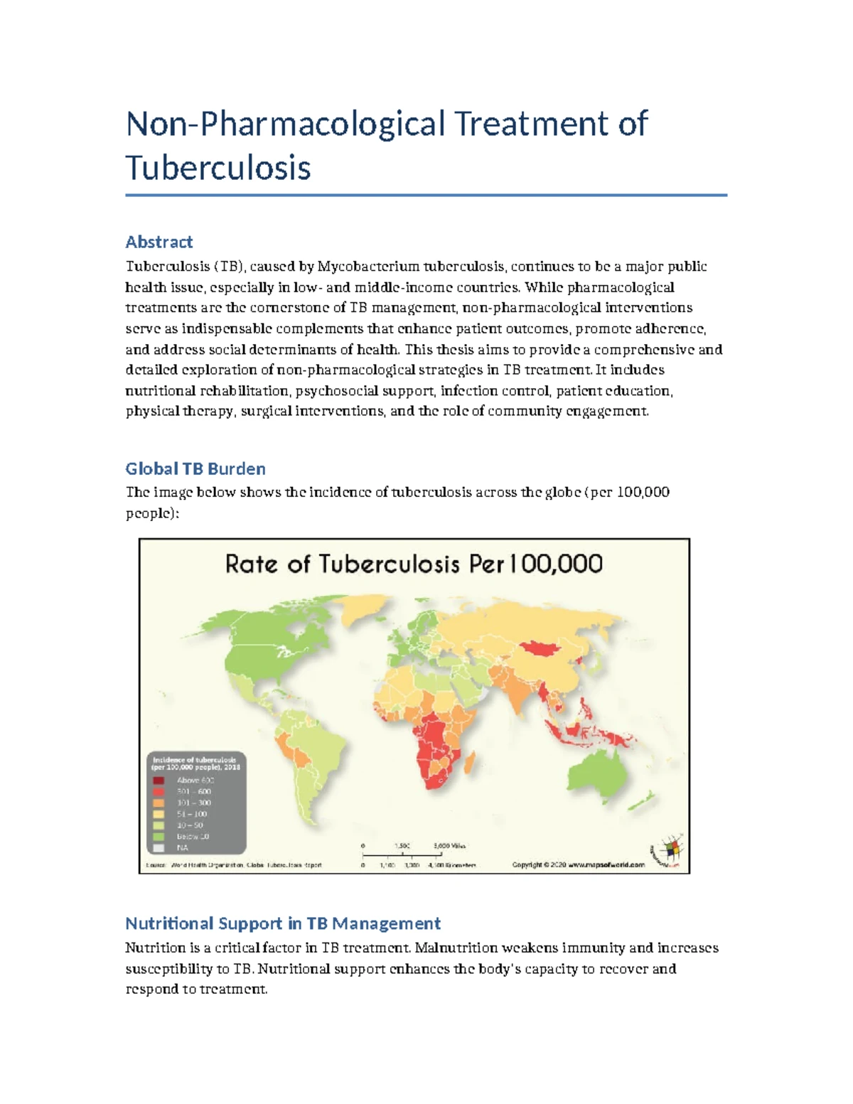Non-Pharmacological TB Treatment Strategies: An In-Depth Overview - Studocu