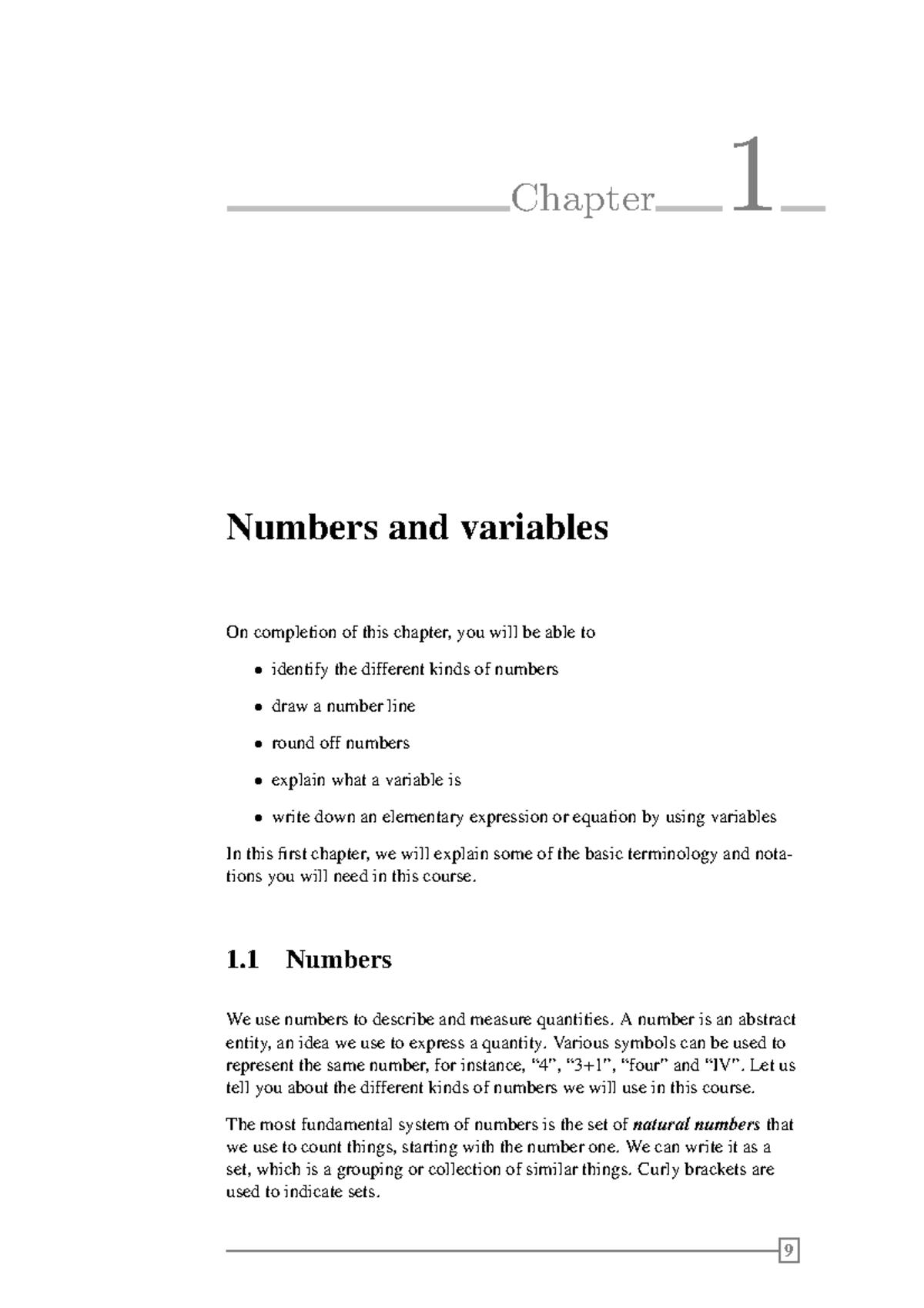 BNU1501 SG1 1 E 2019 +-+Chapter+1 - Chapter 1 Numbers and variables On ...